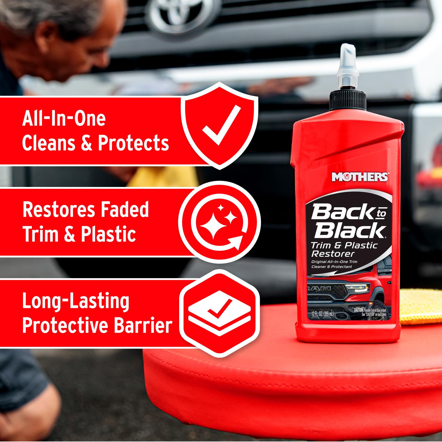 Mothers Back to Black Liquid Trim and Plastic Restorer 12oz | AutoZone