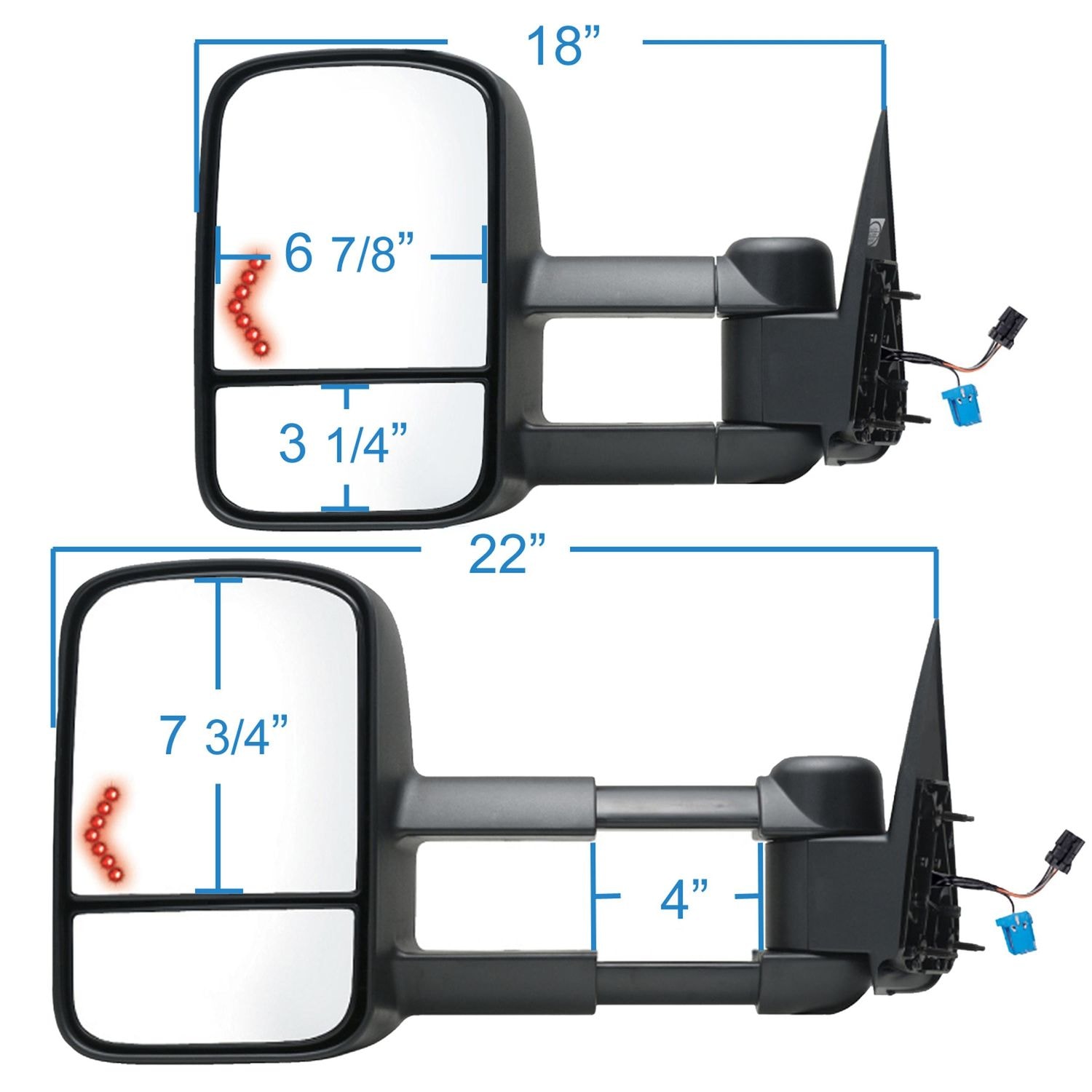 K-Source Towing Mirror Set 62075-76G | AutoZone