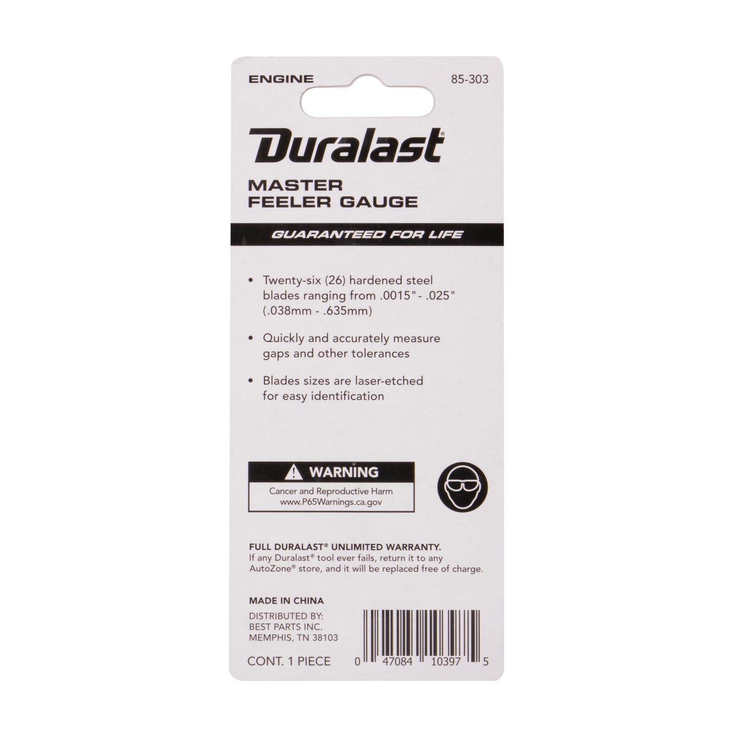 Duralast 26 Blade Master Feeler Gauge | AutoZone