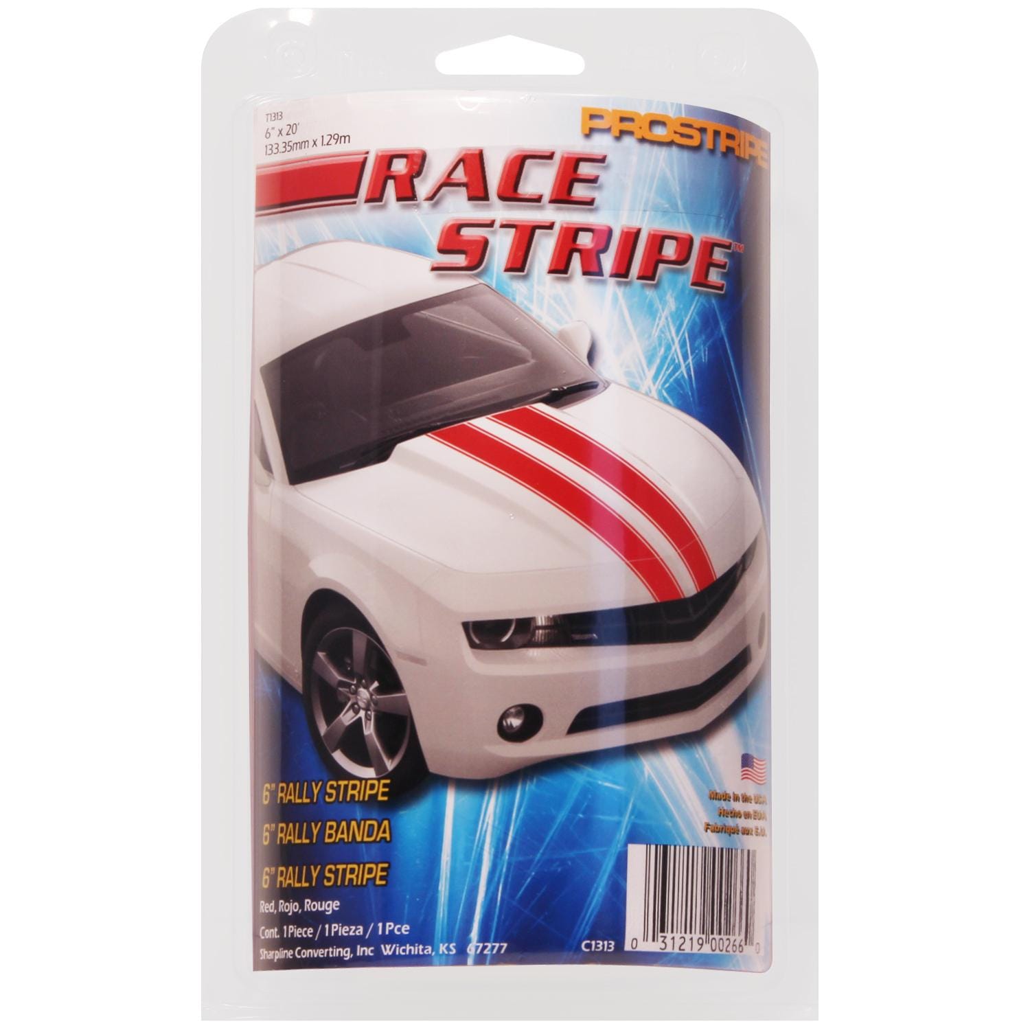 にに　リップルエフェクト Sharpline 6in X 20in Red Race Stripe | AutoZone