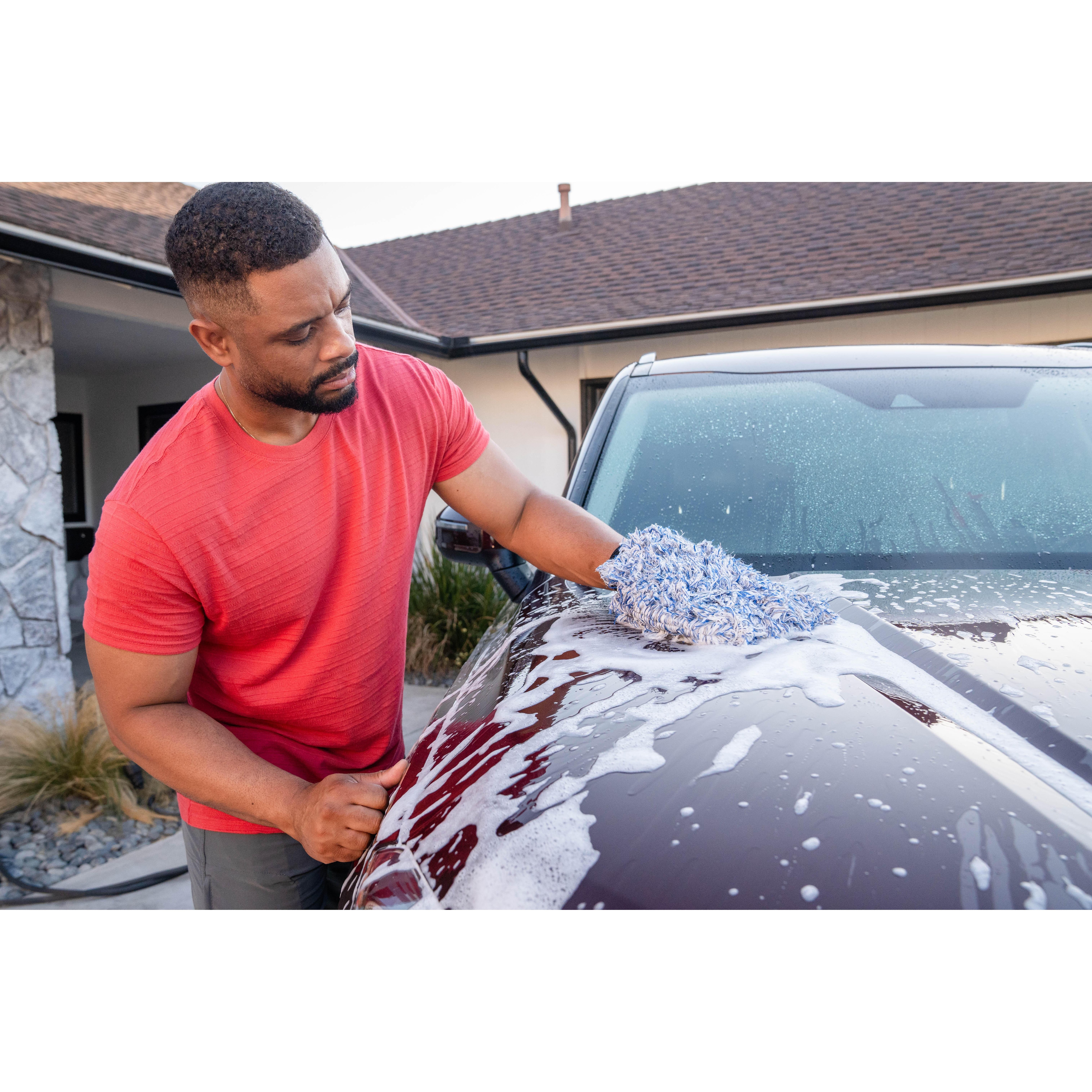 Kit De Lavage Auto Mr. Detroit : Foam Blaster (lance Mousse) + Gant Microfibre - Neuf - Pour Nettoyage Sans Rayures