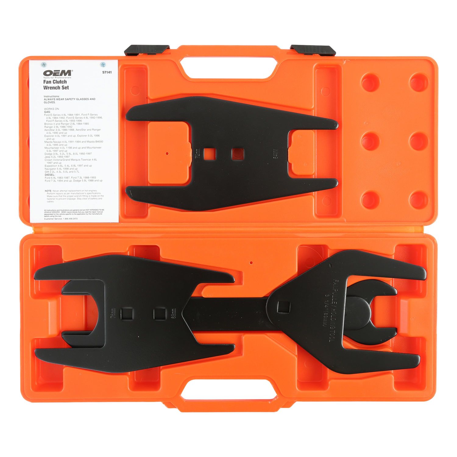 OEMTOOLS Fan Clutch Wrench Set 5 Piece