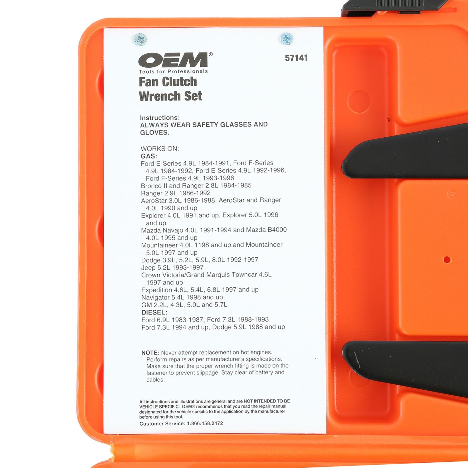 OEMTOOLS Fan Clutch Wrench Set 5 Piece