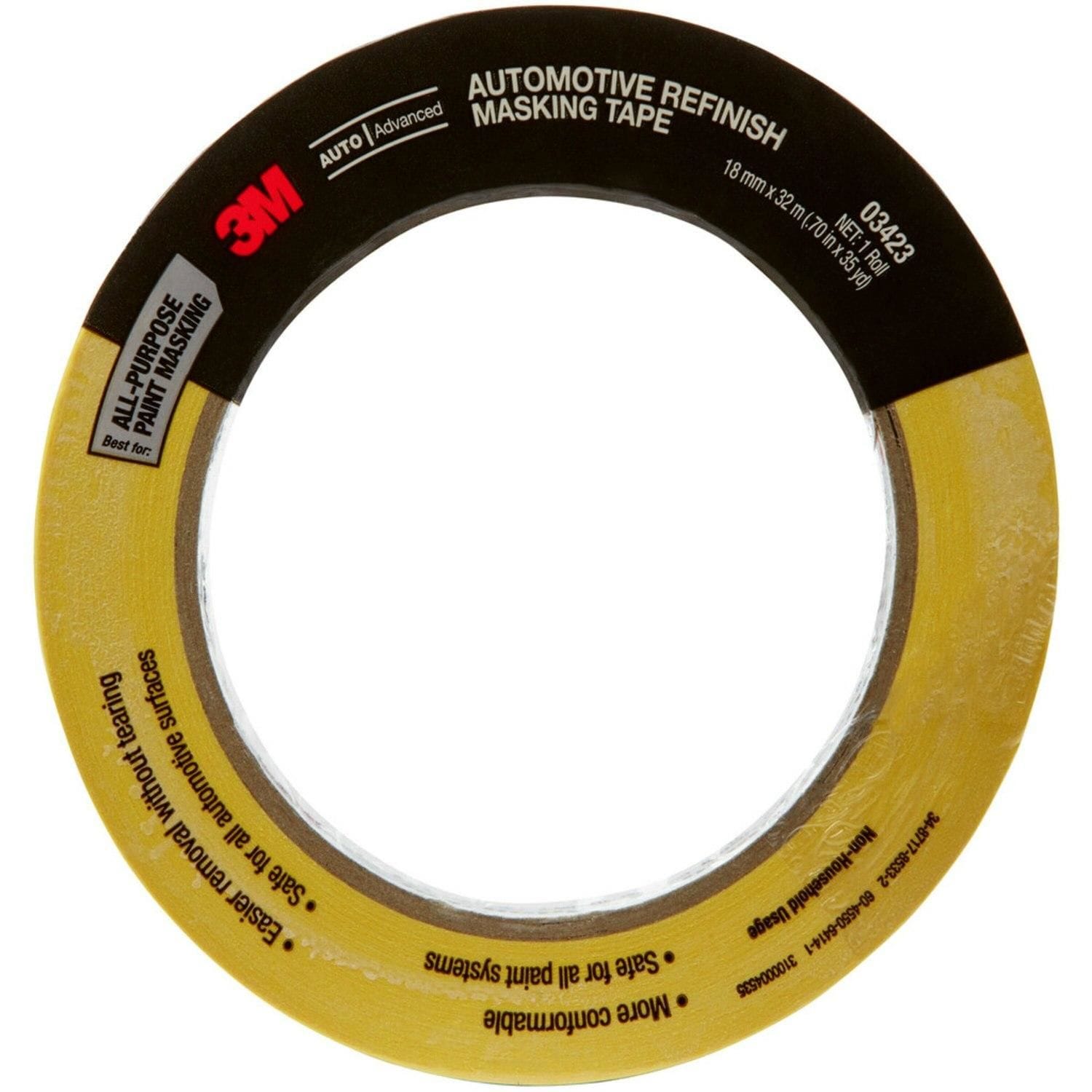 3M Yellow 18mm X 32m Auto Refinish Tape | AutoZone