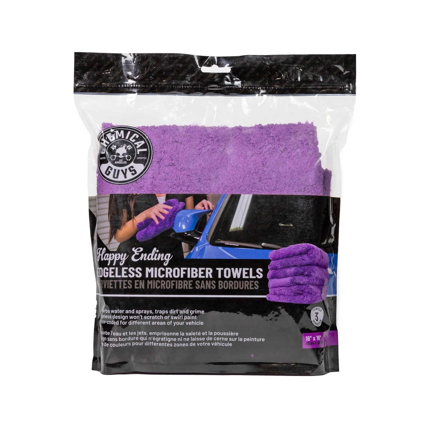 ガ*ム様 スプレンディッド 27型 6速 430mm AUTO LED仕様通勤ク Chemical Guys Happy Ending Edgeless Purple Microfiber Towels 3