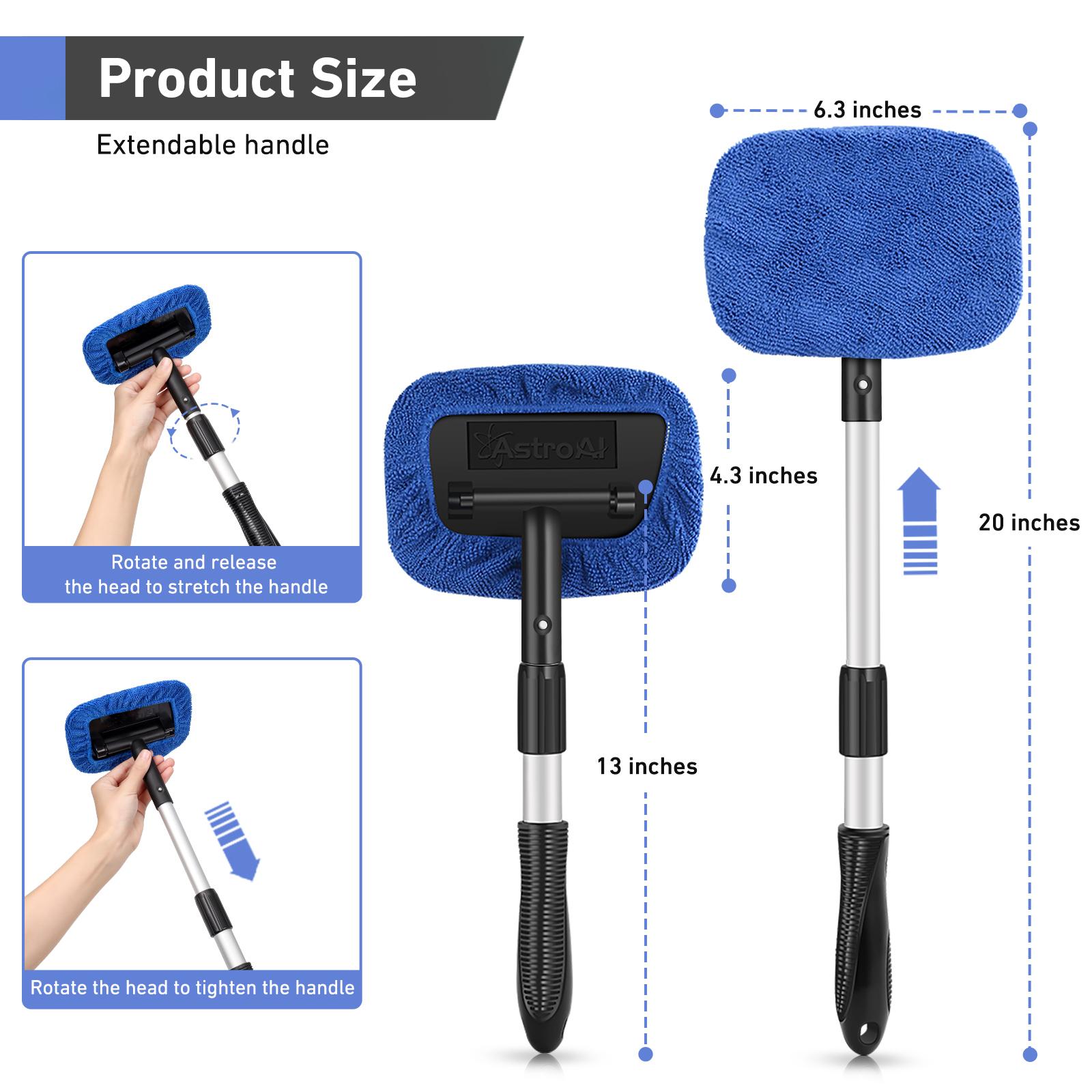Winds Wisterwell さま専用　商品A AstroAI Blue Microfiber Windshield Cleaner Kit with 4 Reusable Pad