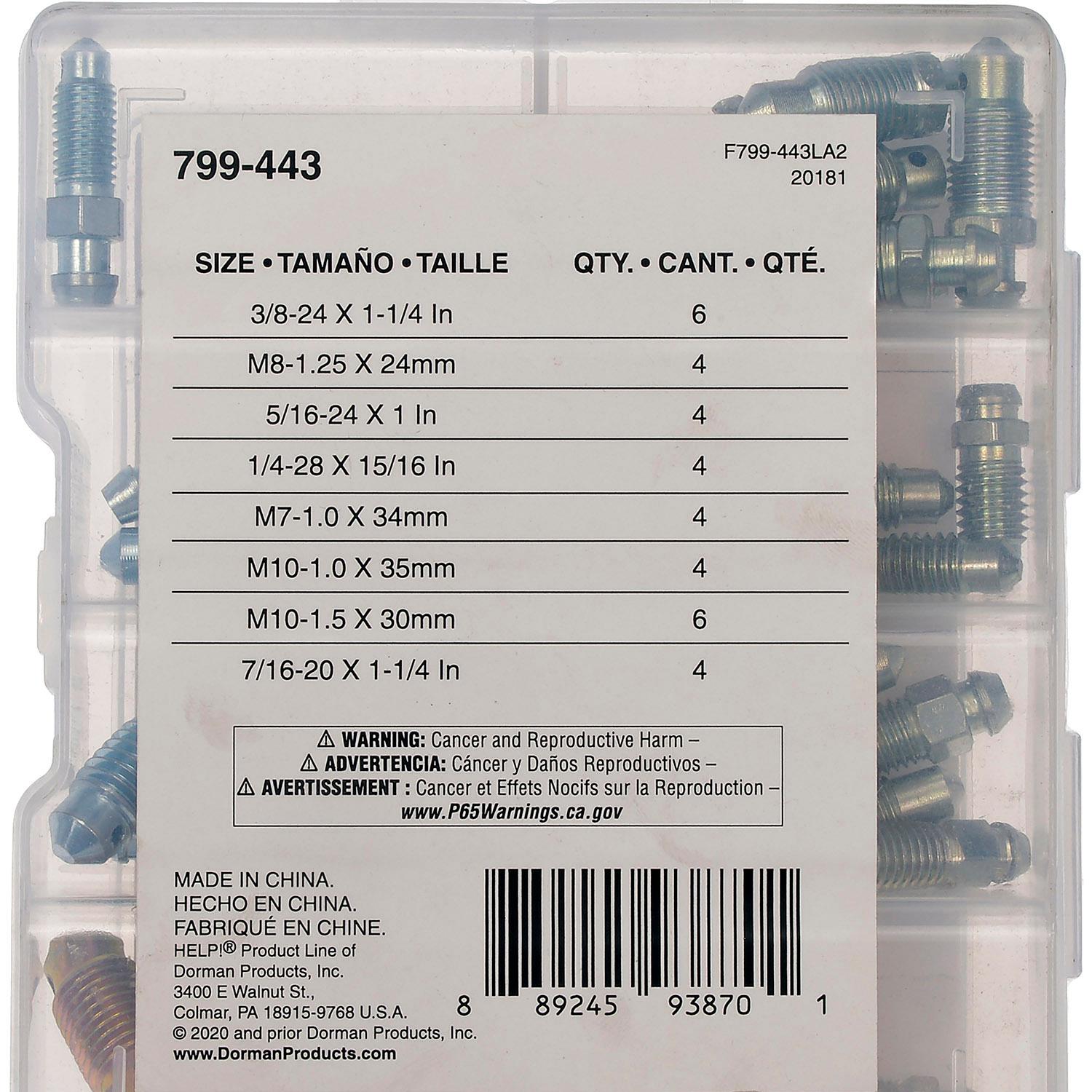 Dorman Brake Bleeder Screw Set 799-443 | AutoZone