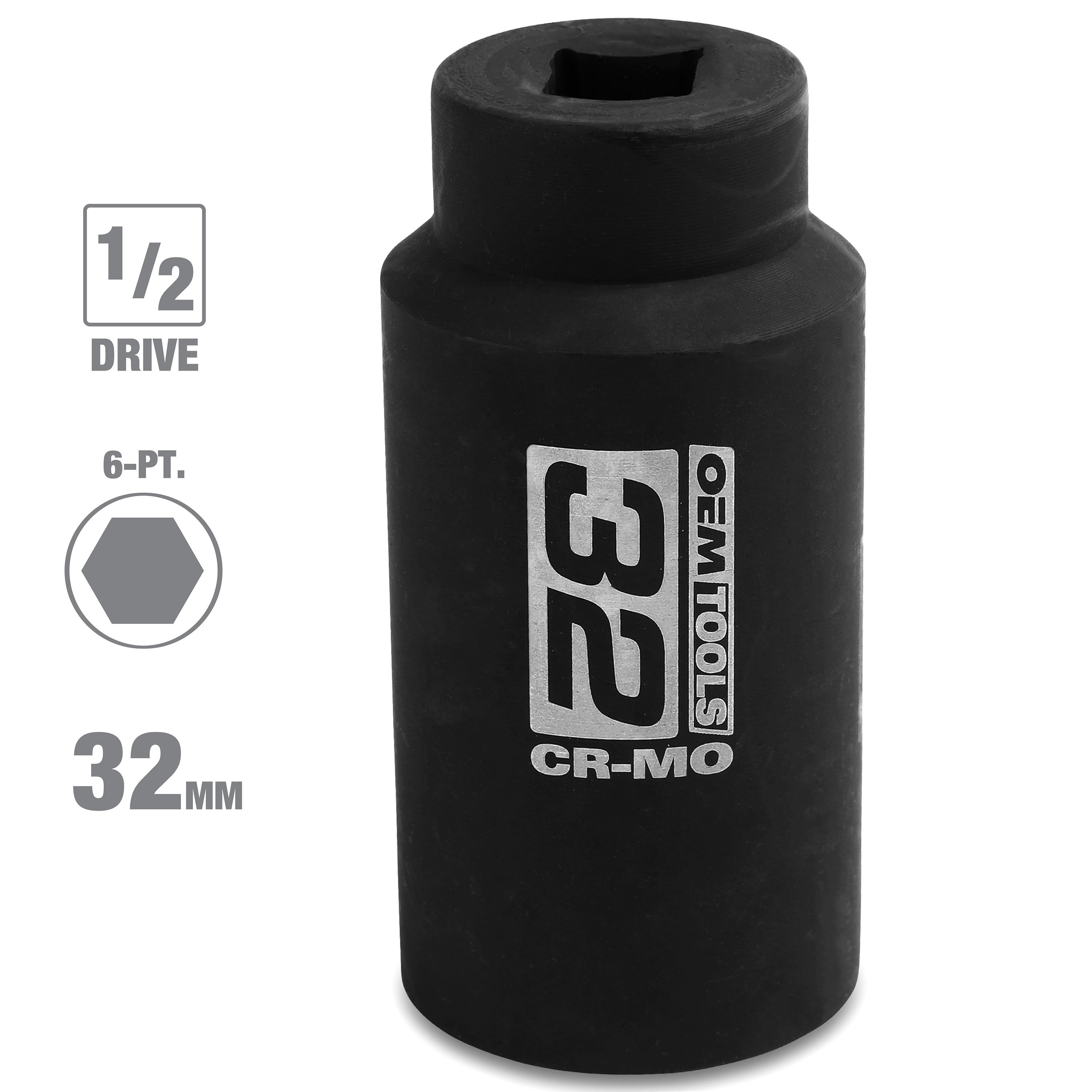 Great Neck 1/2in Drive 32mm 6 Point Axle/Spindle Nut Socket | AutoZone