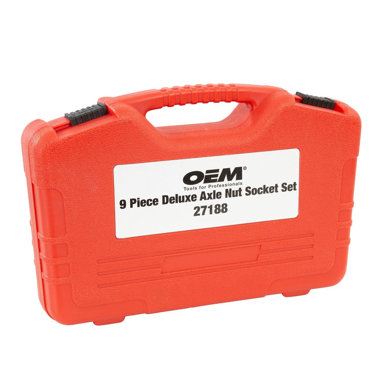 OEMTOOLS 1/2in Drive Deluxe 6 Point Axle/Spindle Nut Socket Set 9