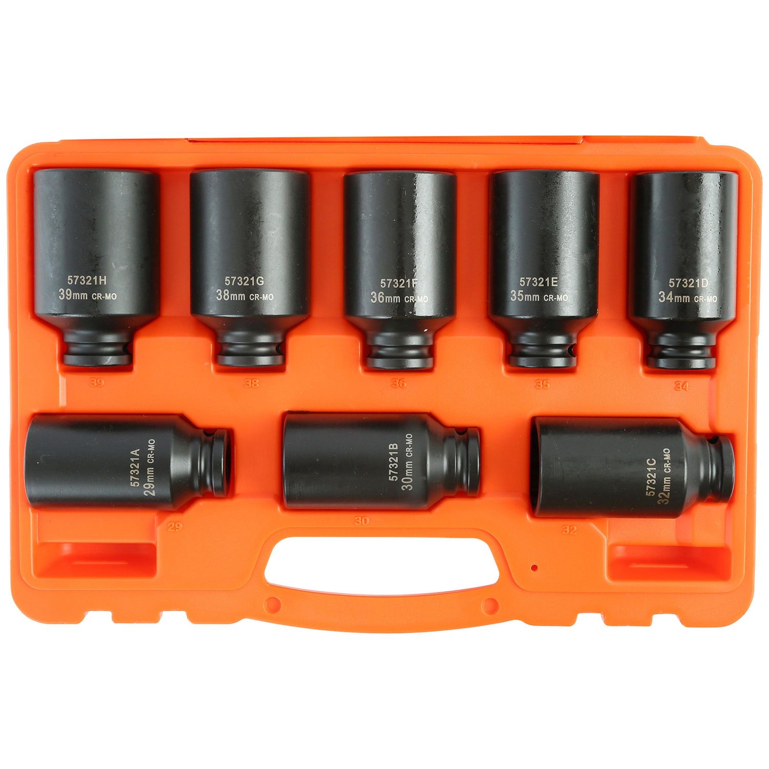 OEMTOOLS 1/2in Drive 12 Point Axle/Spindle/Nut Socket Set 8 Piece