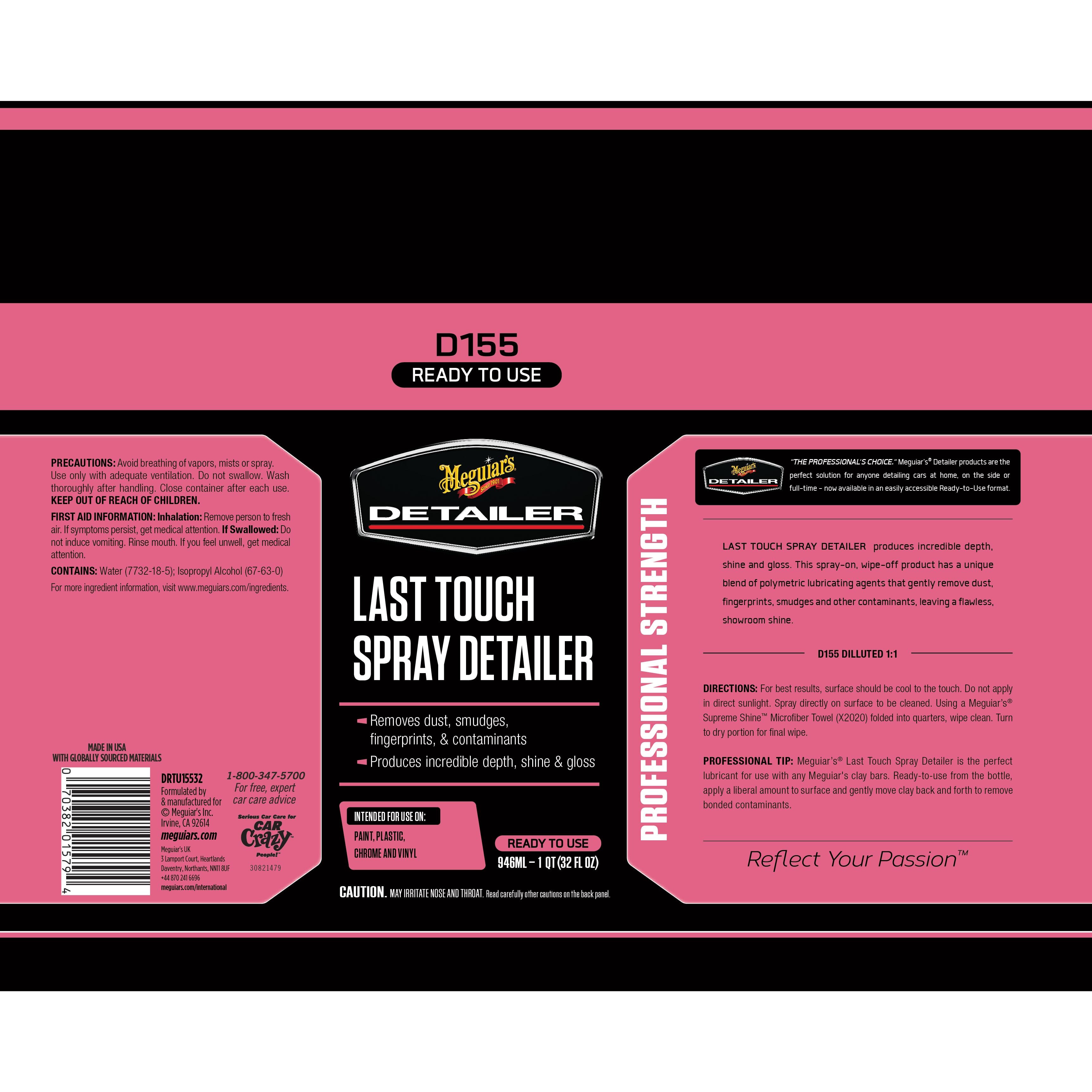 Meguiar's Last Touch Detailer Spray 32oz