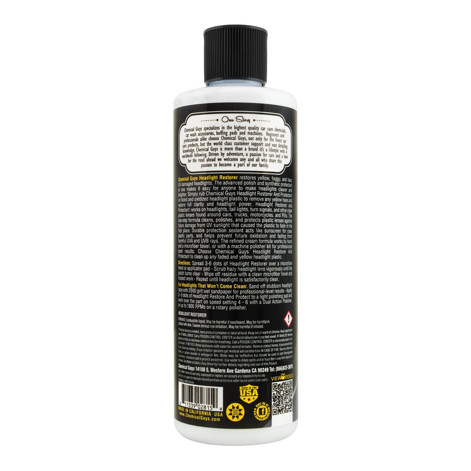 Chemical Guys Headlight Lens Restorer and Protectant 16oz | AutoZone