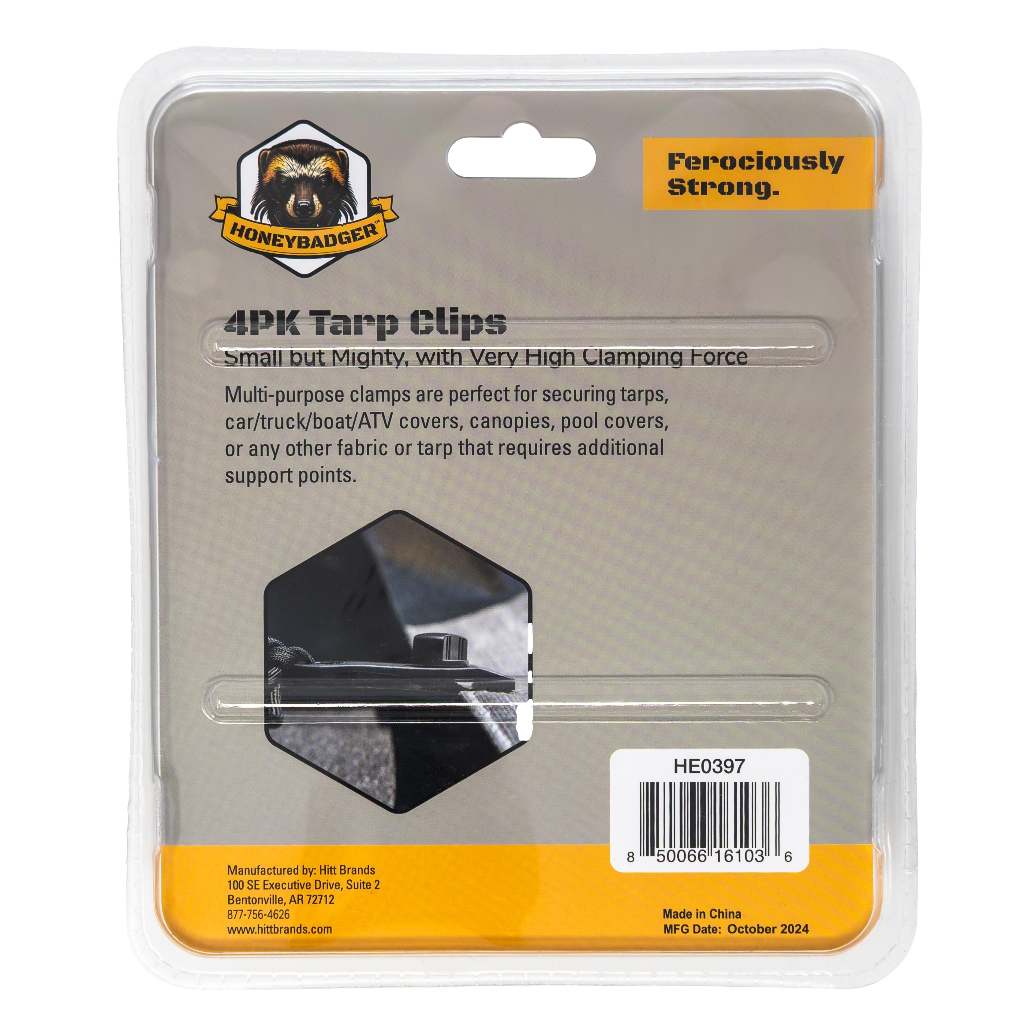 Honeybadger Tarp Clips 4 Pack HE0397 | AutoZone