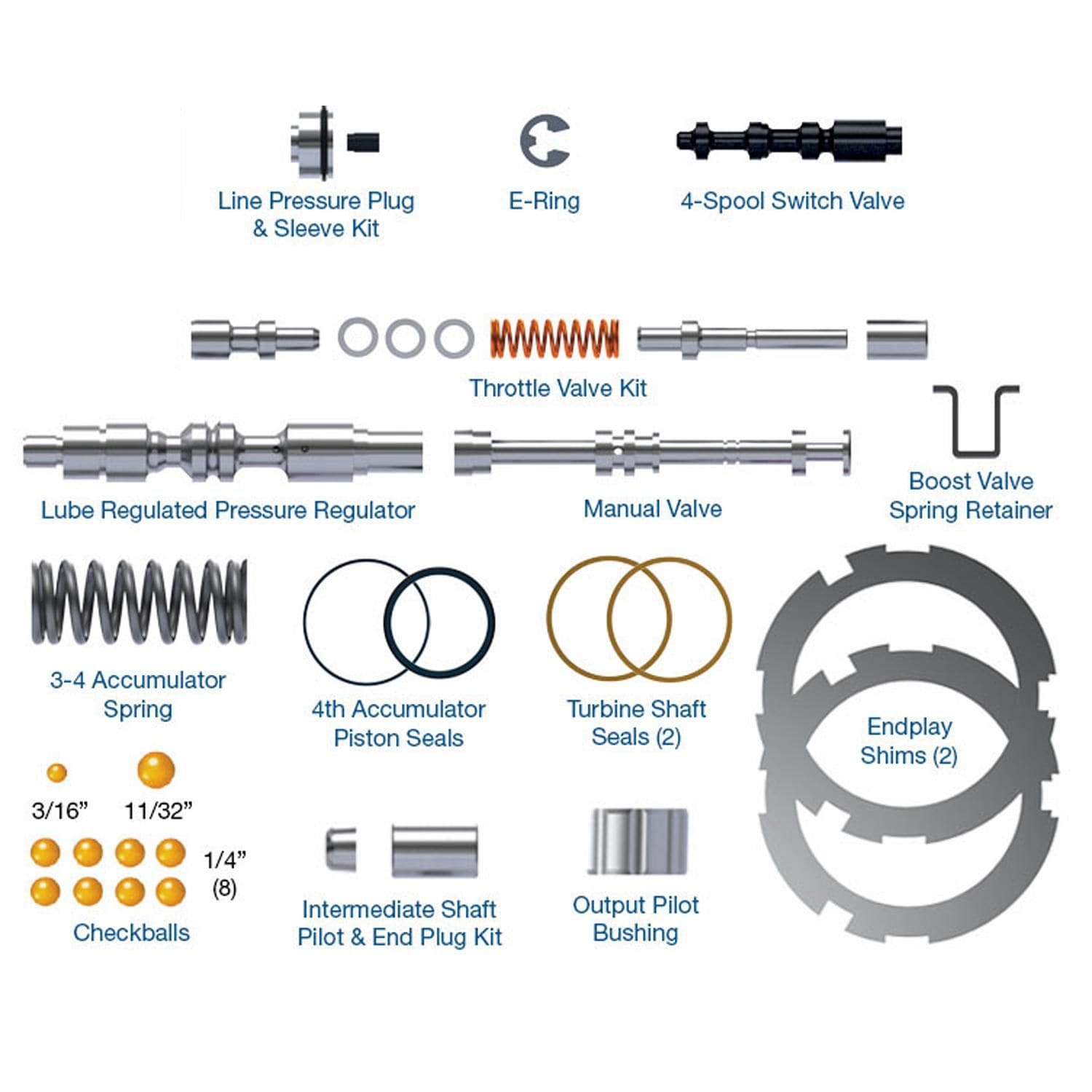 Rostra Valve Body Overhaul Kits 55-9001 for Buick Verano