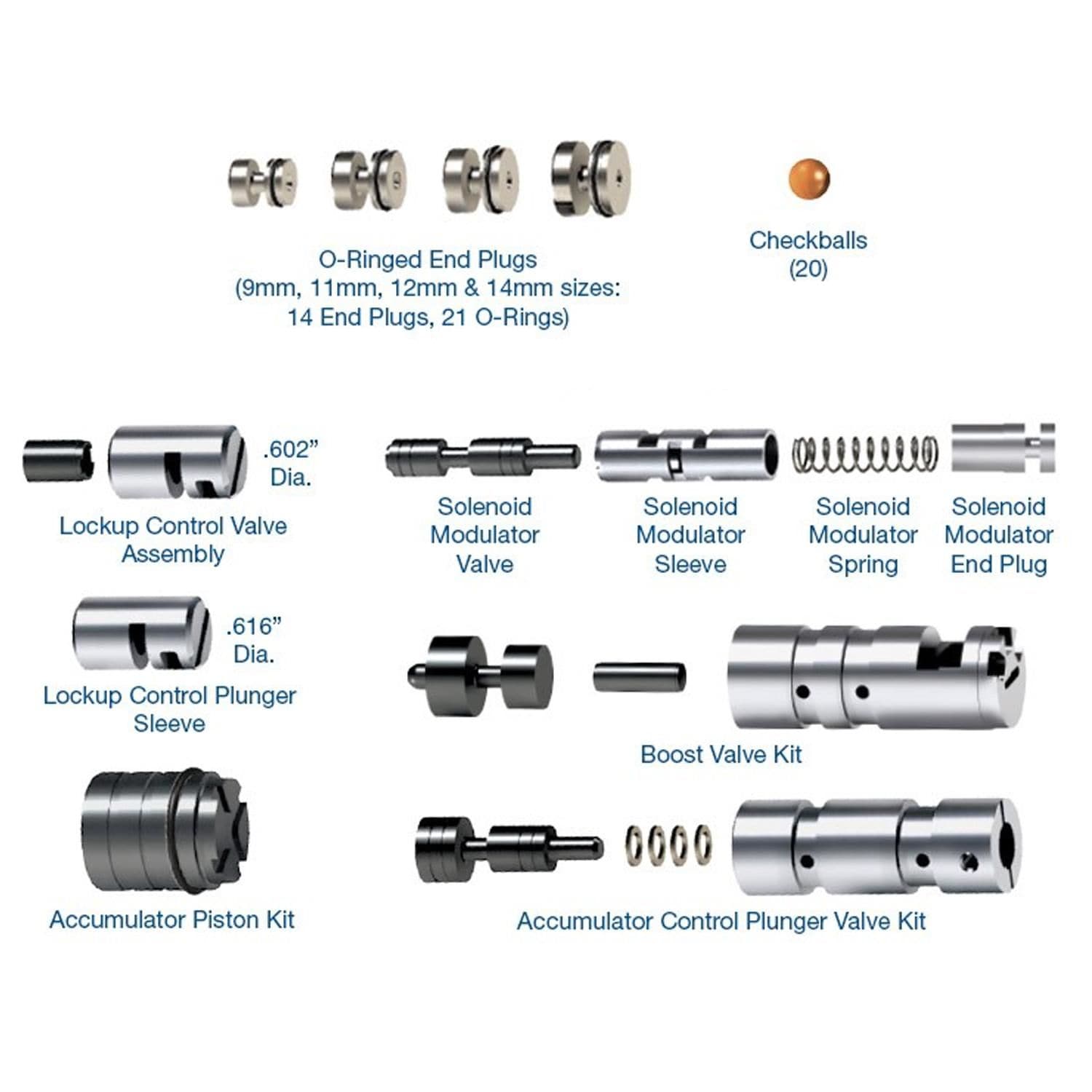 Rostra Valve Body Overhaul Kits 55-9012 for Buick Verano