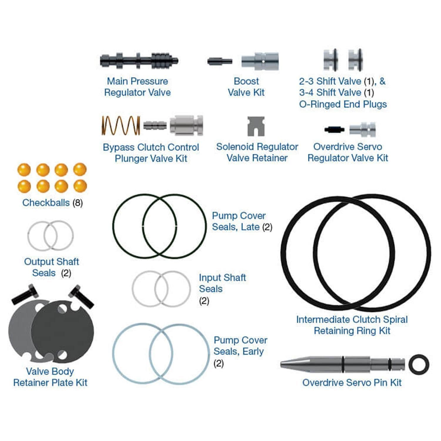 Rostra Valve Body Overhaul Kits 55-9013 for Buick Verano