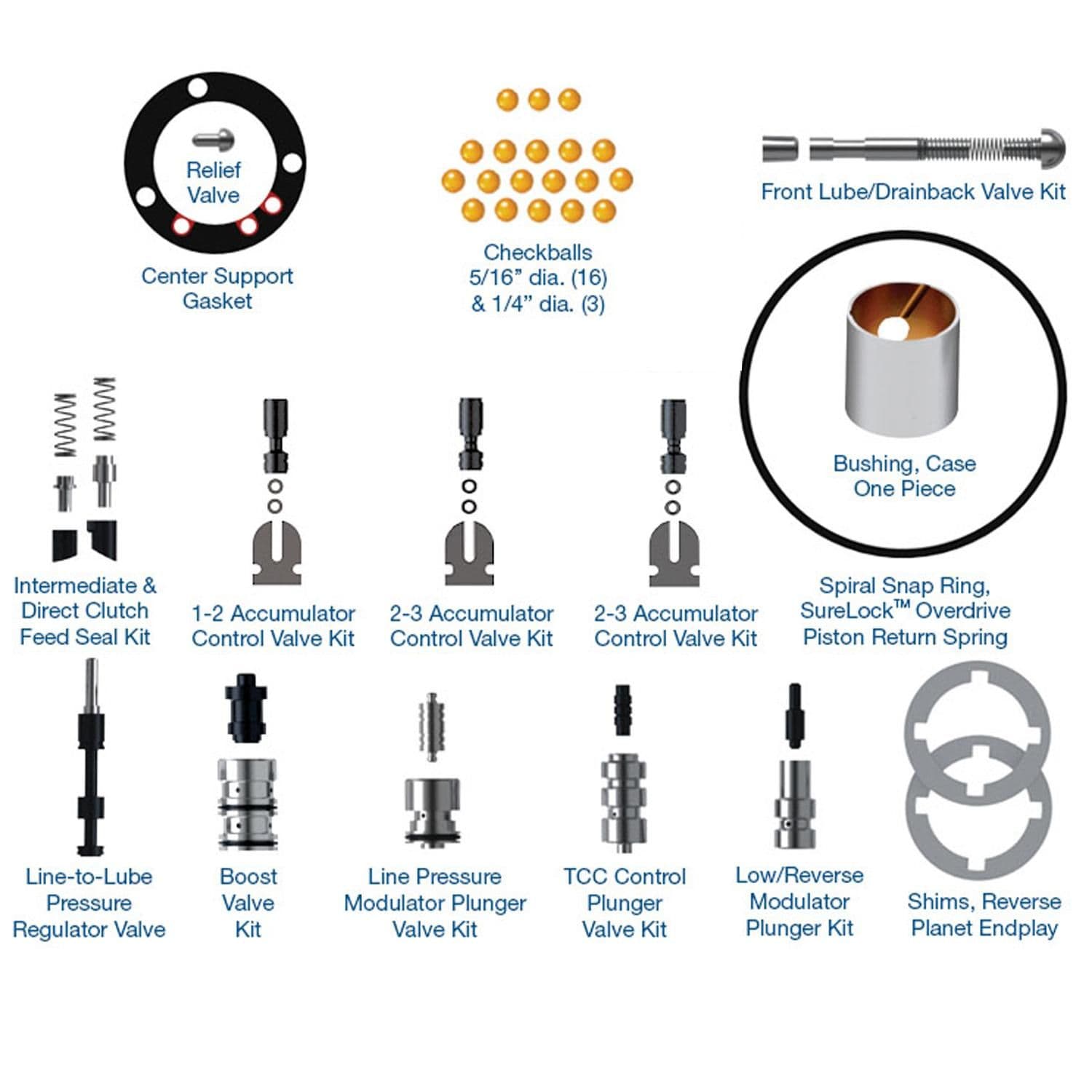 Rostra Valve Body Overhaul Kits 55-9015 for Buick Verano