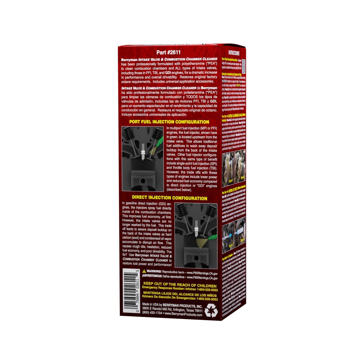 Berryman Intake Valve and Combustion Chamber Cleaner Kit