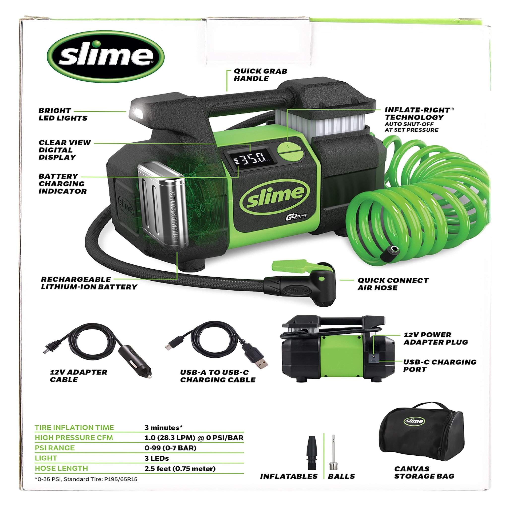 Slime Cordless Pro Power Tire Inflator
