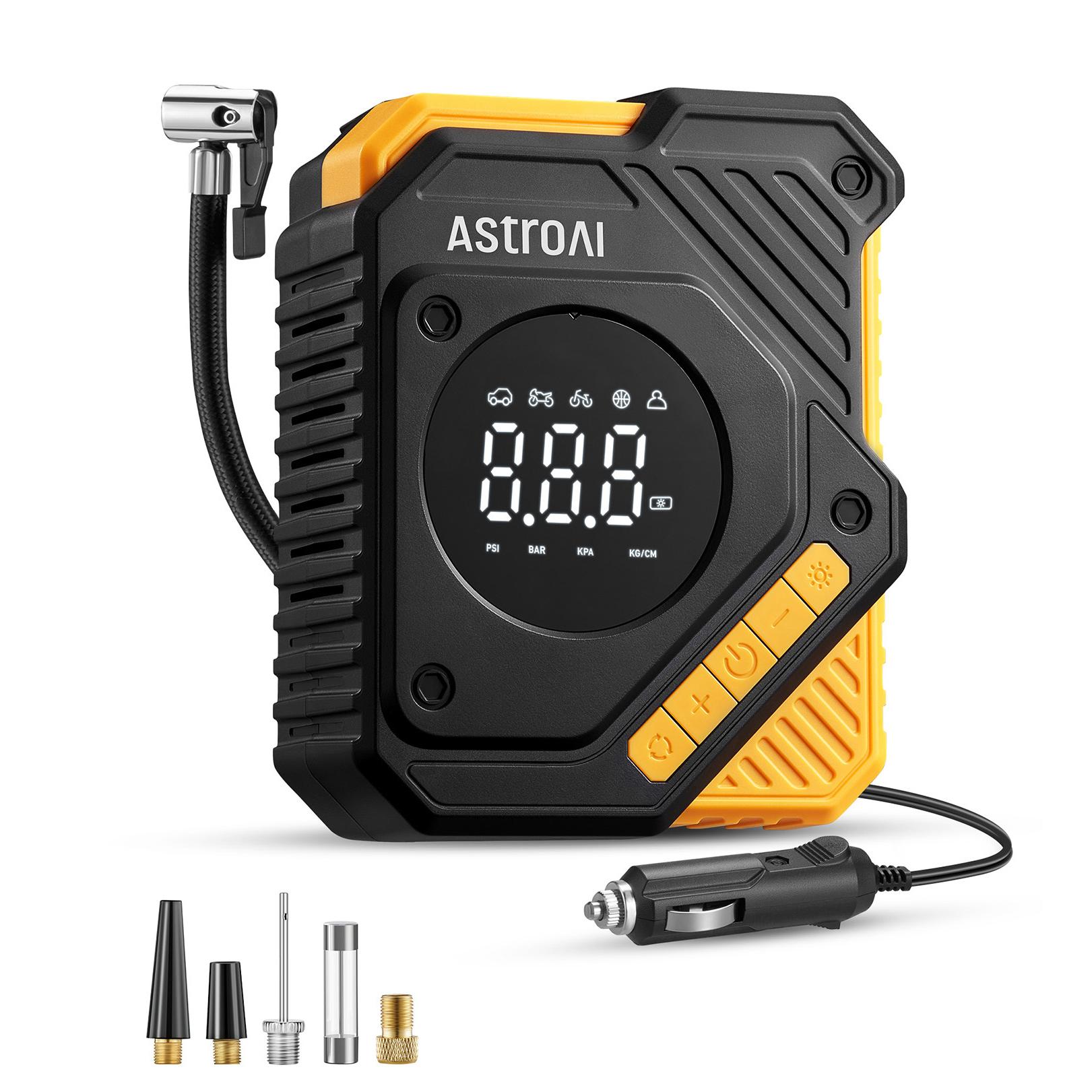 cigarette lighter air compressor autozone AstroAI Tire Air Compressor Kit ACACS1PROBK