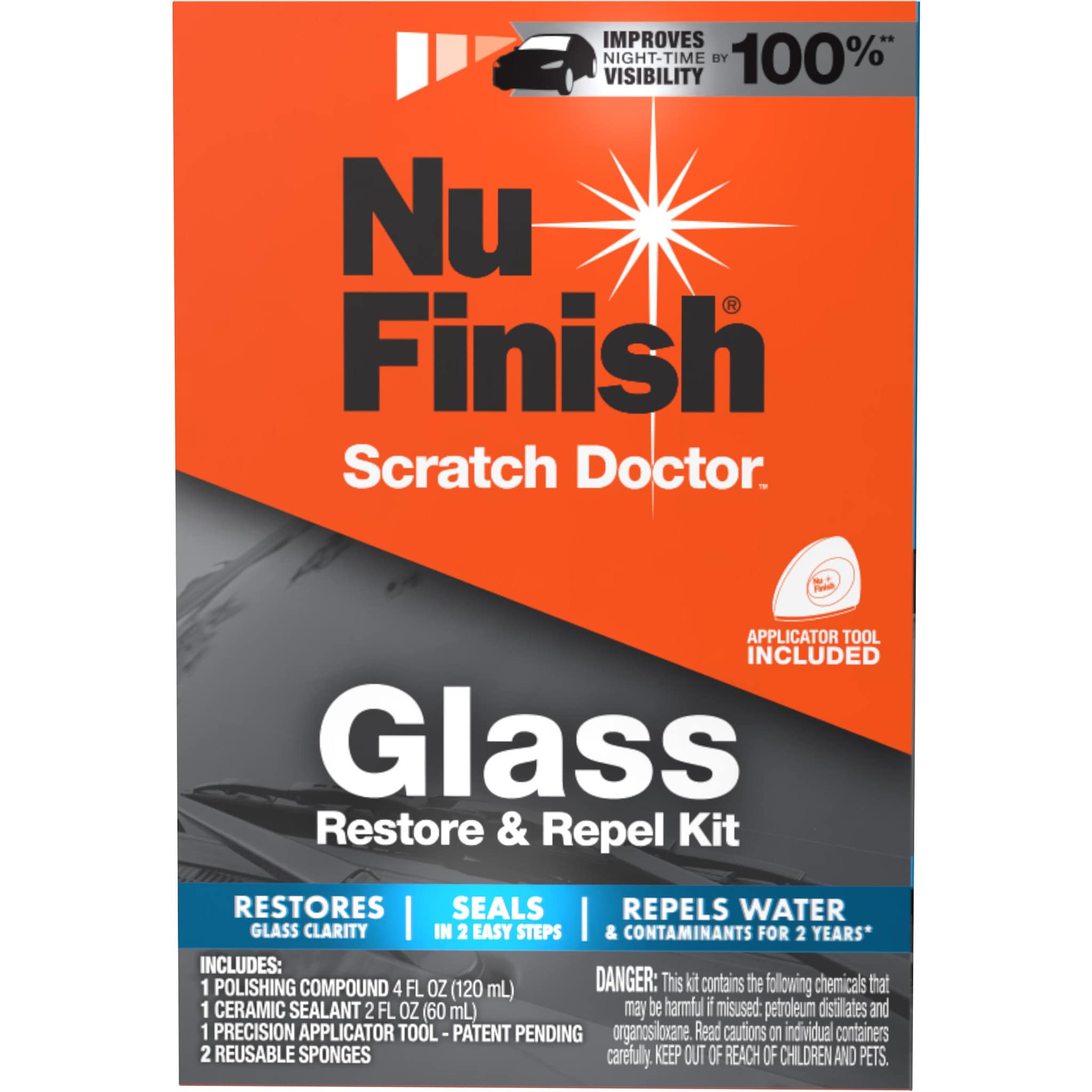 Nu Finish Scratch Doctor Glass Restore and Repel Kit