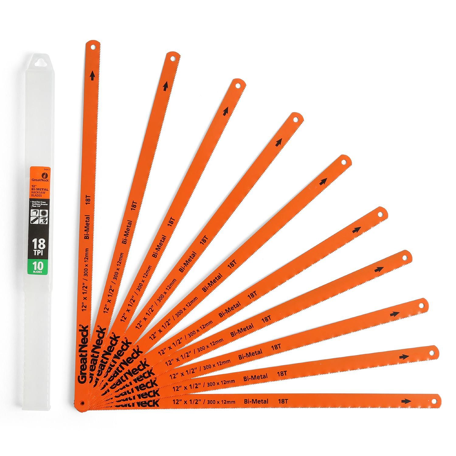Great Neck 12in 18 TPI Hacksaw Blade 10 Piece | AutoZone