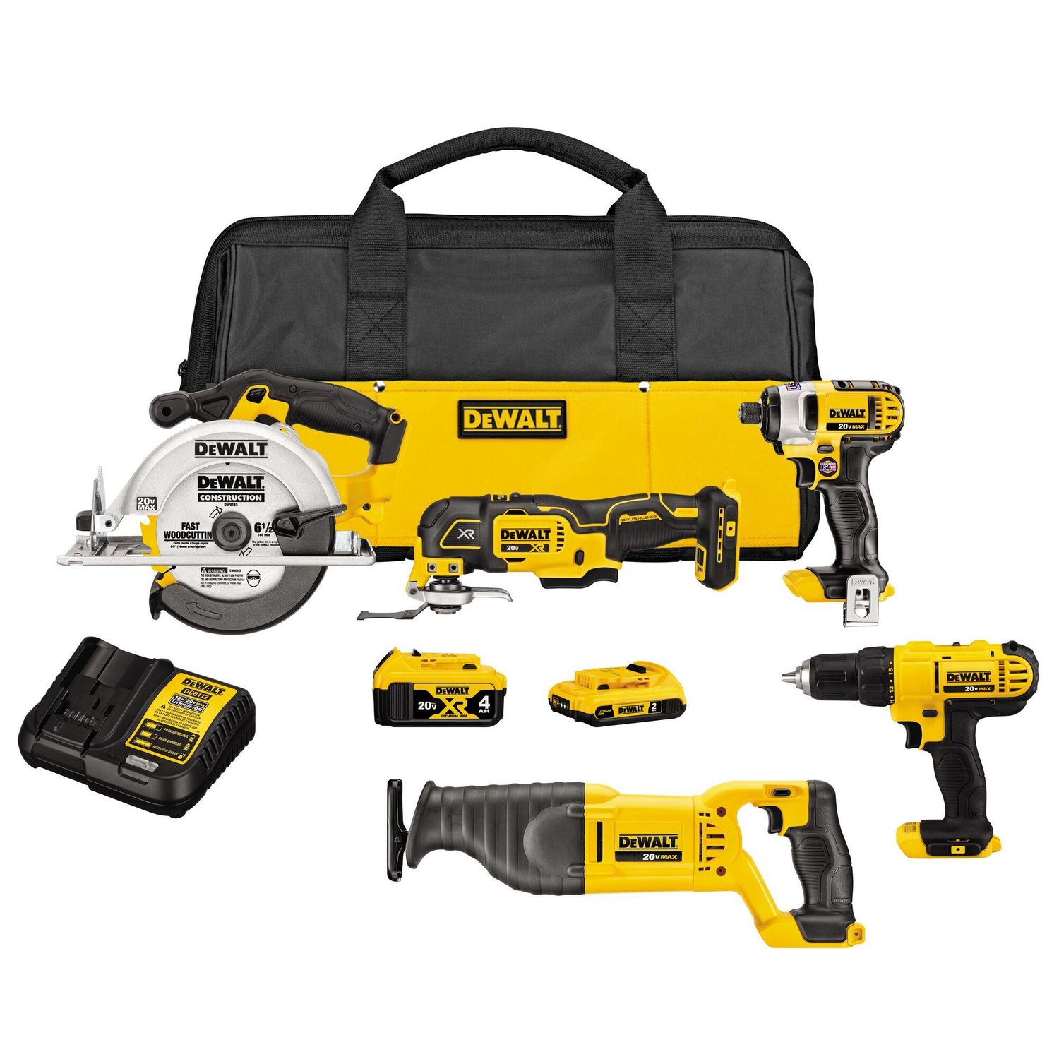 Dewalt 20 Volt Max Cordless 5-Tool Combo Kit | AutoZone