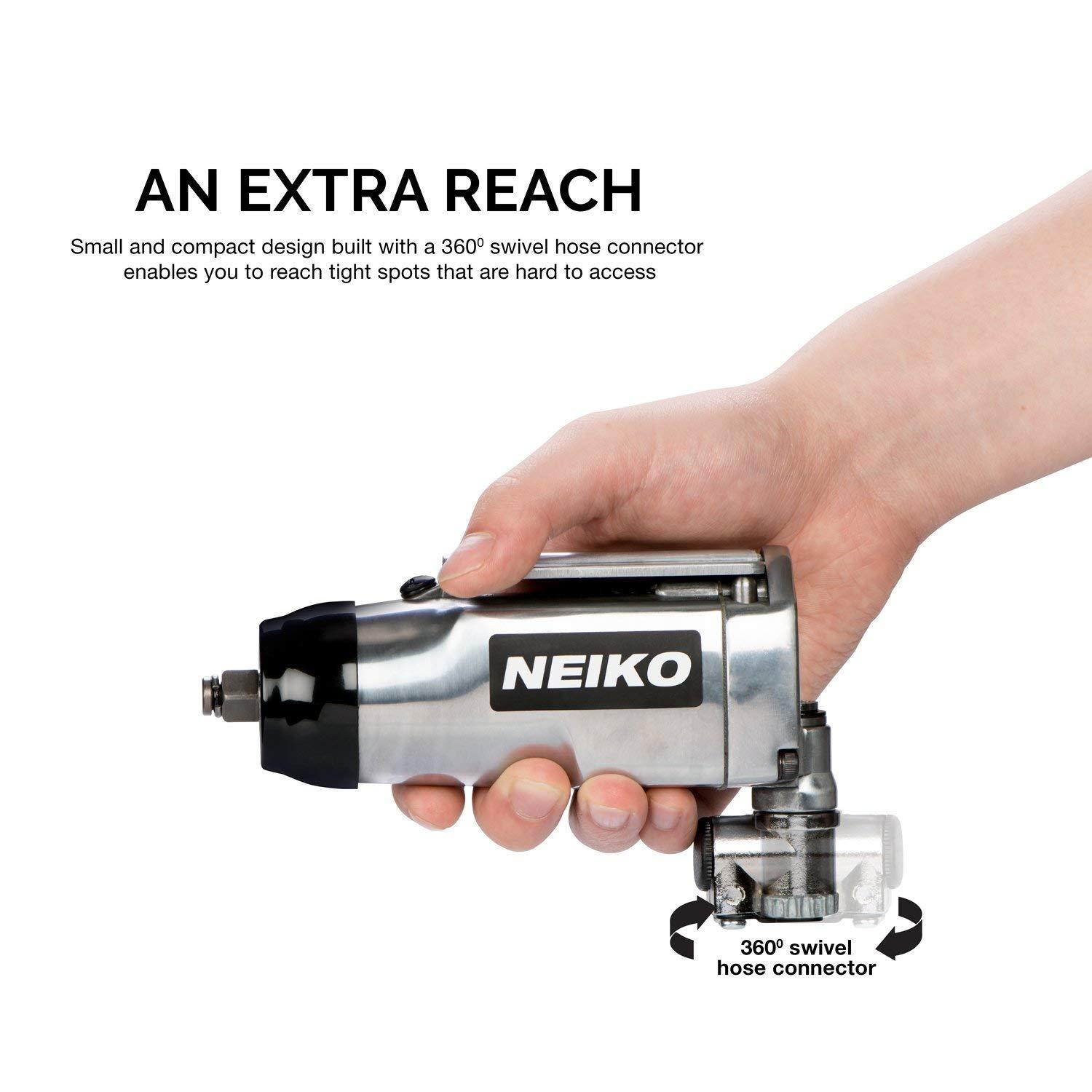 NEIKO 3/8in Drive Butterfly Impact Wrench, 75ft lbs 10,000 RPM, 1