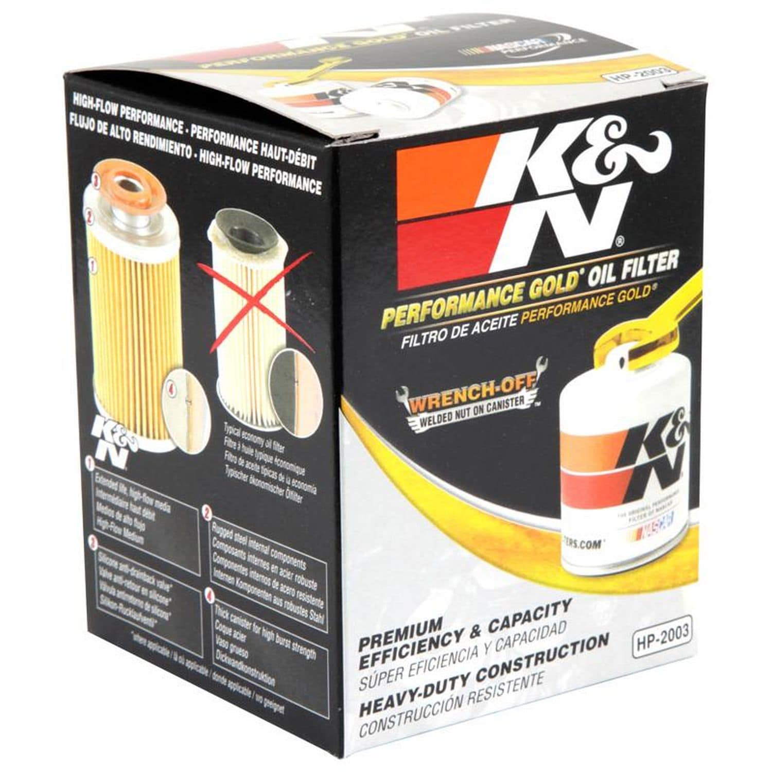 K&N Performance Spin-on Canister Engine Oil Filter HP-2003 | AutoZone