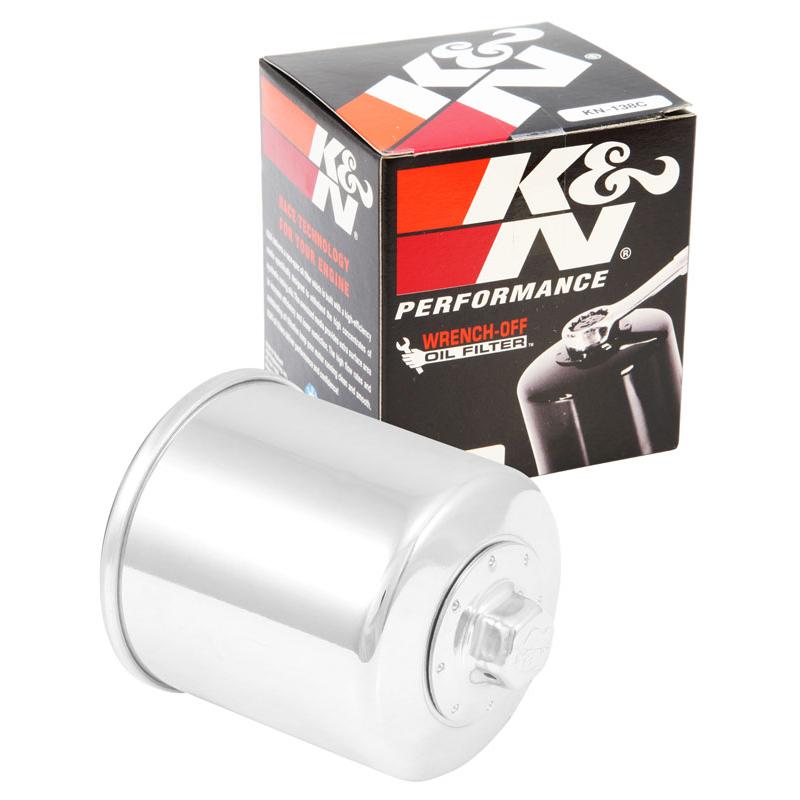 K&N Performance Powersports Chrome Spin-On Oil Filter | AutoZone