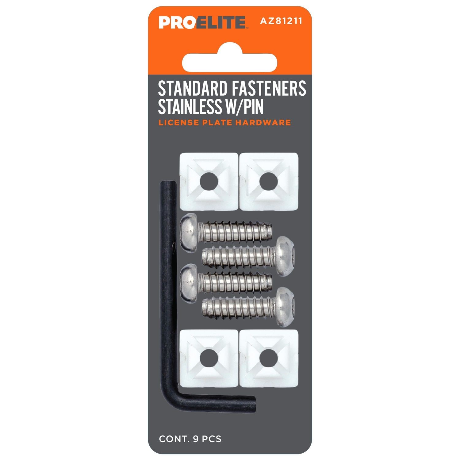 ProElite Stainless Steel Anti-Theft License Plate Fasteners | AutoZone