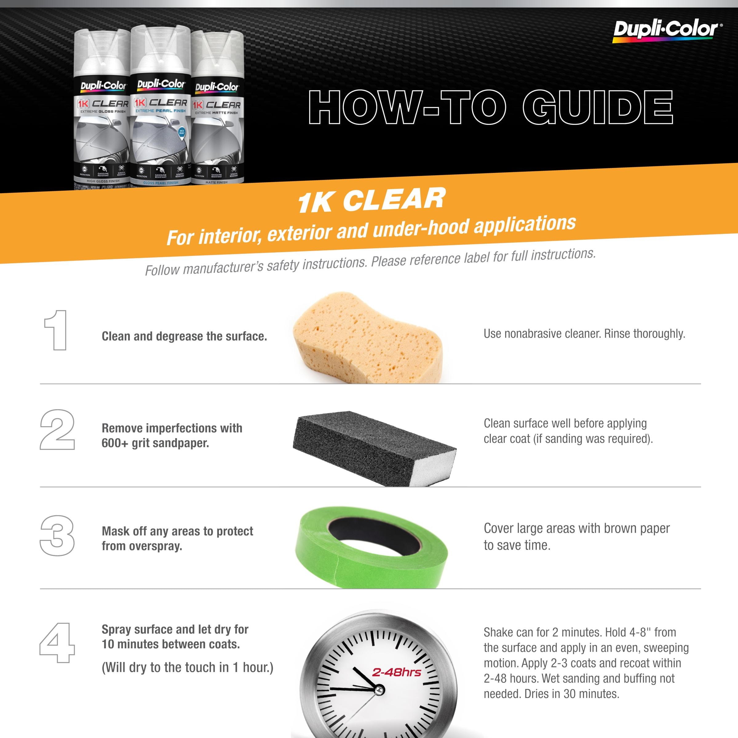 Dupli-Color 1K Clear Extreme Matte Finish Paint 12Oz