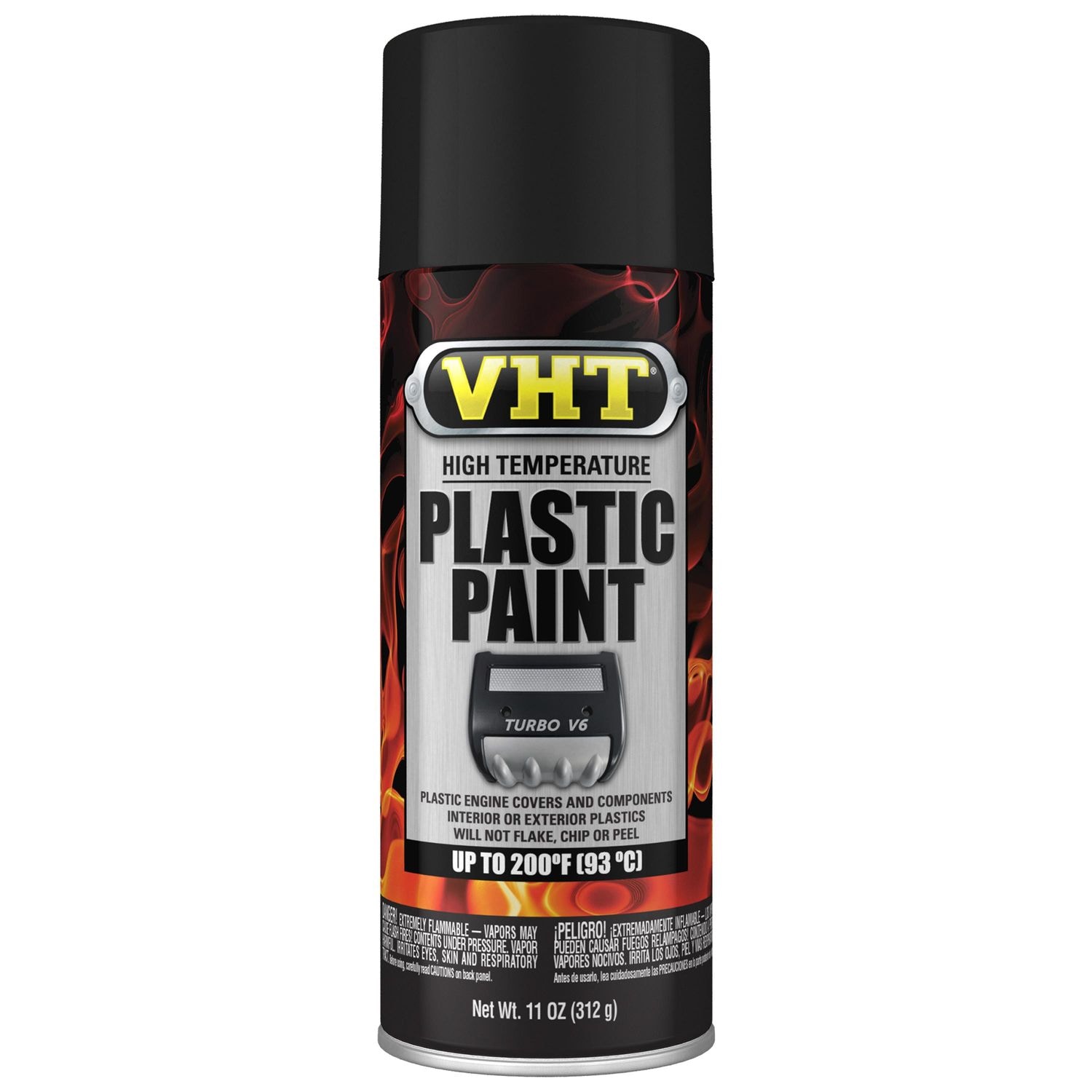 VHT Satin Black Plastic High Heat 11oz | AutoZone