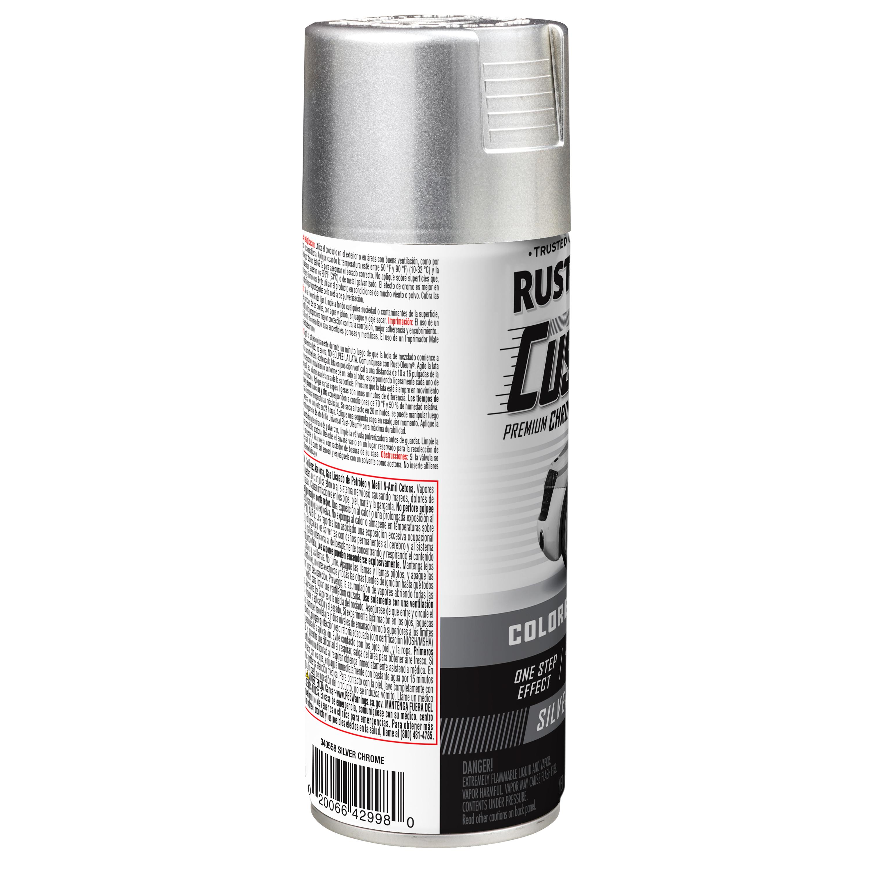 Rust-Oleum Chrome Silver Premium Custom Spray Paint 10oz