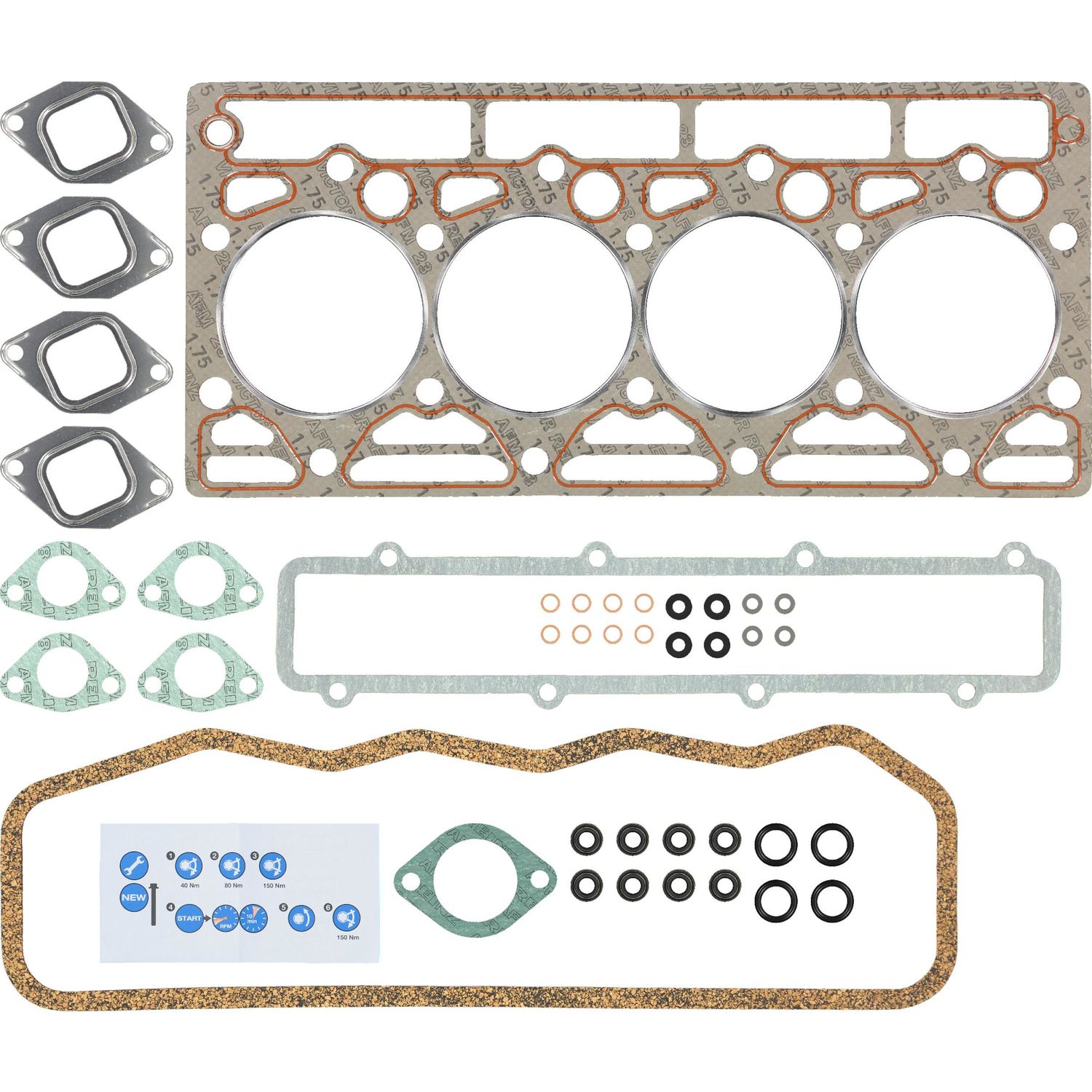 Victor Reinz Engine Cylinder Head Gasket Set 02-25800-03