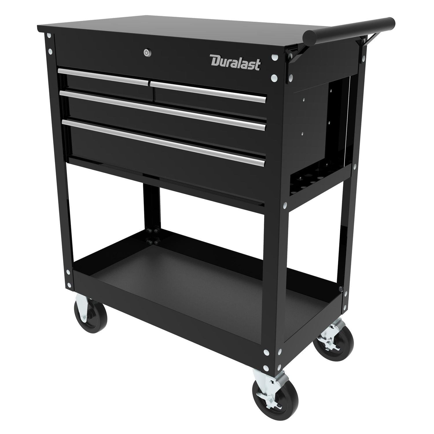 Duralast 30in Black 4 Drawer Technician Tool Cart | AutoZone