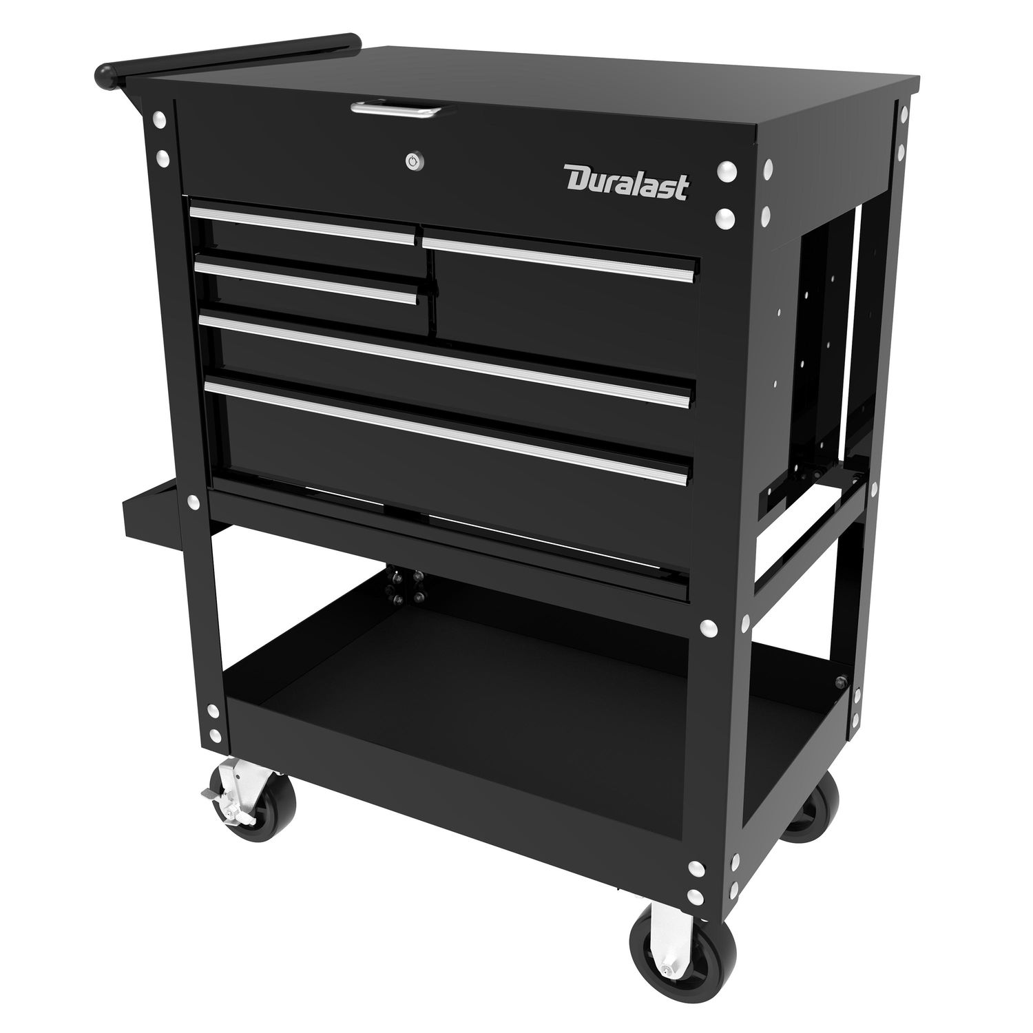 Duralast 30in Black 5 Drawer Technician Tool Cart | AutoZone