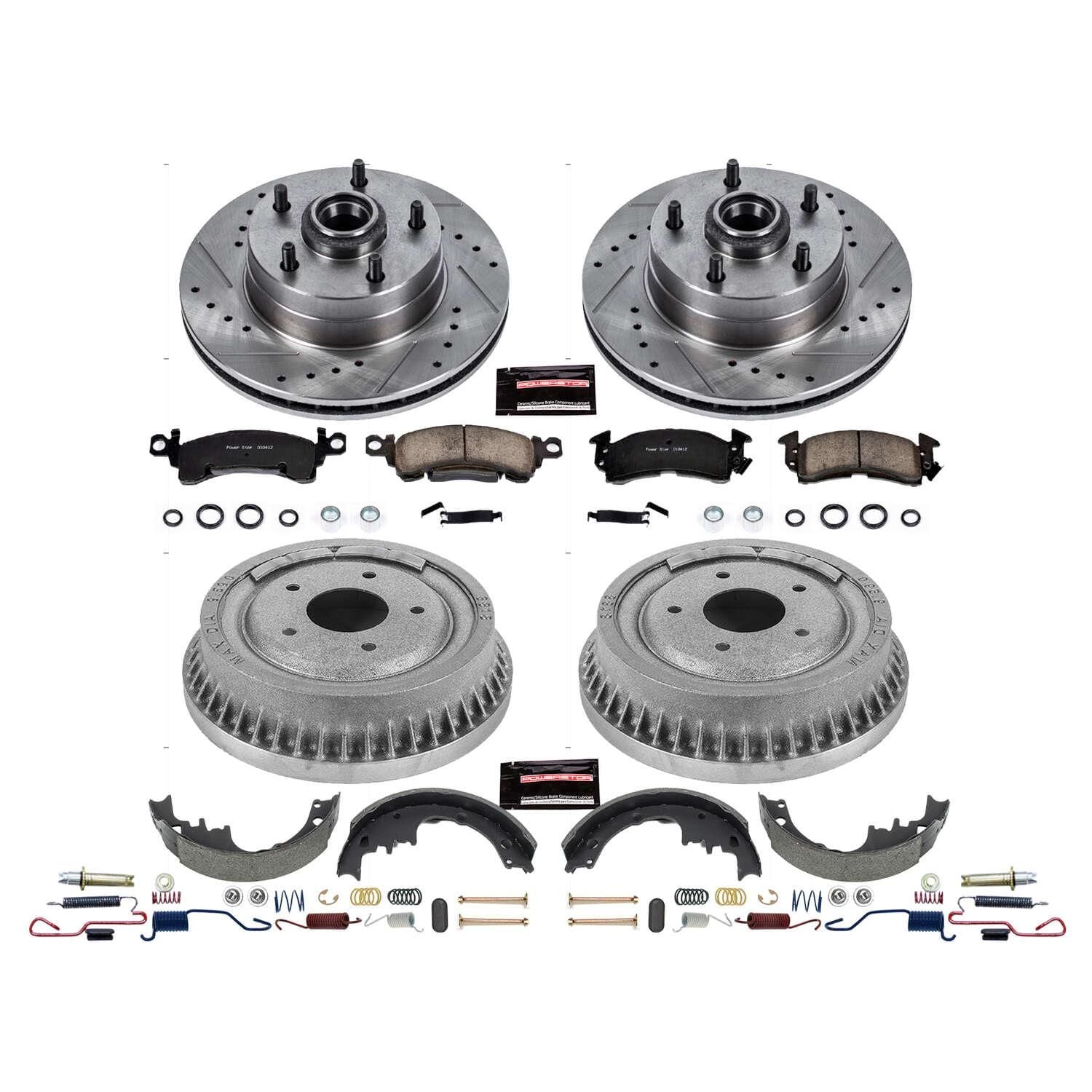 PowerStop Disc Brake Pad and Rotor / Drum Brake Shoe and Drum Kit ...