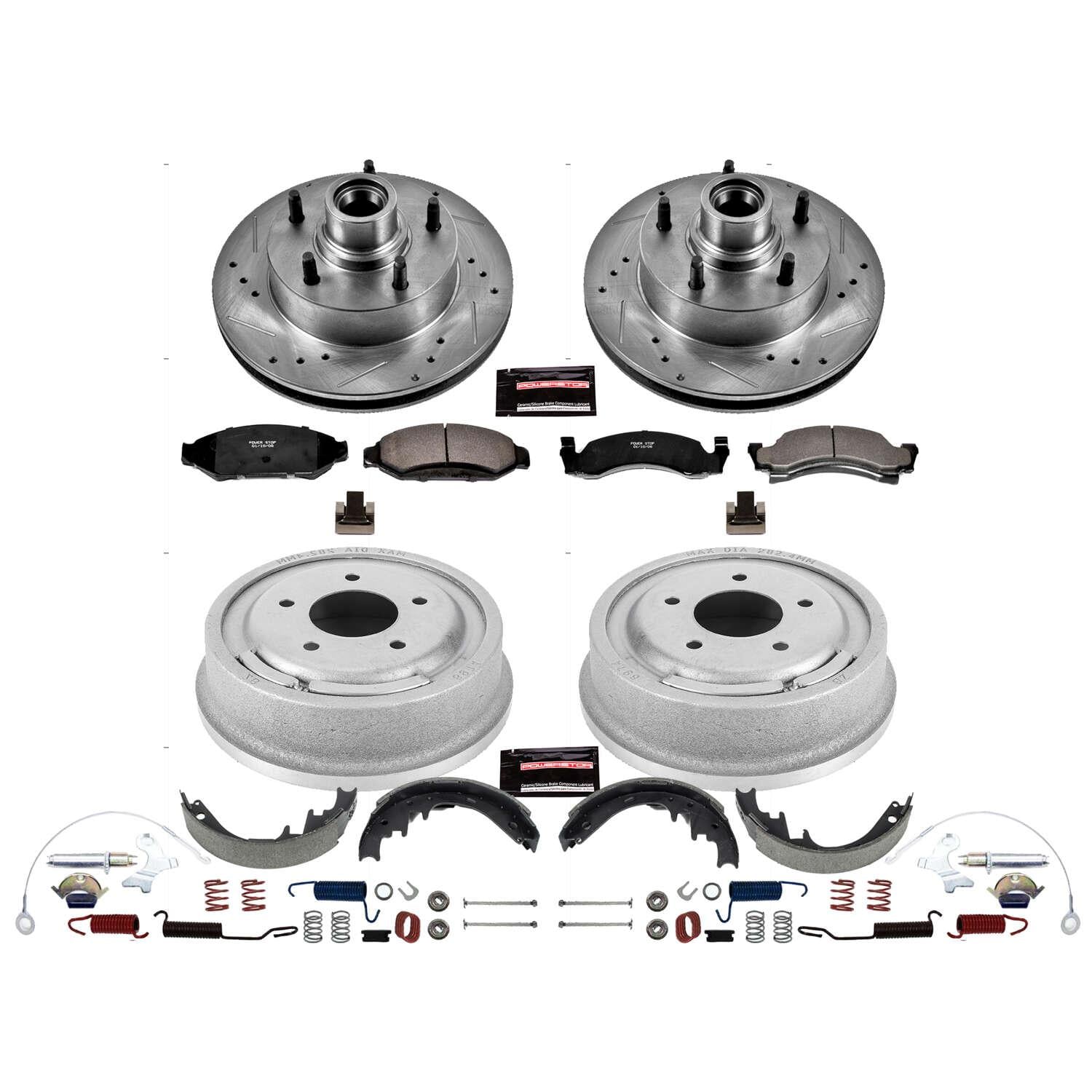 PowerStop Disc Brake Pad and Rotor / Drum Brake Shoe and Drum Kit ...