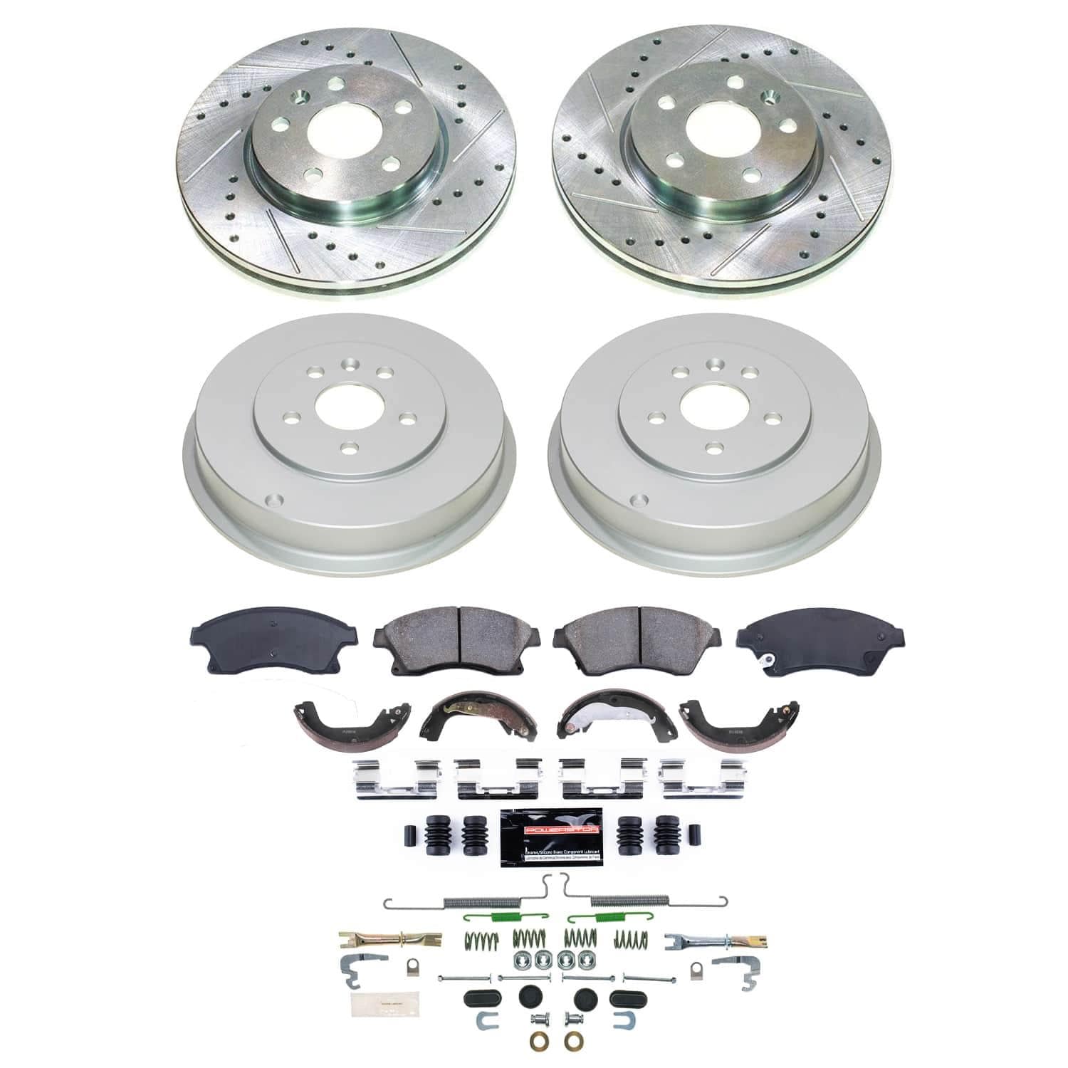 PowerStop Disc Brake Pad and Rotor / Drum Brake Shoe and Drum Kit ...