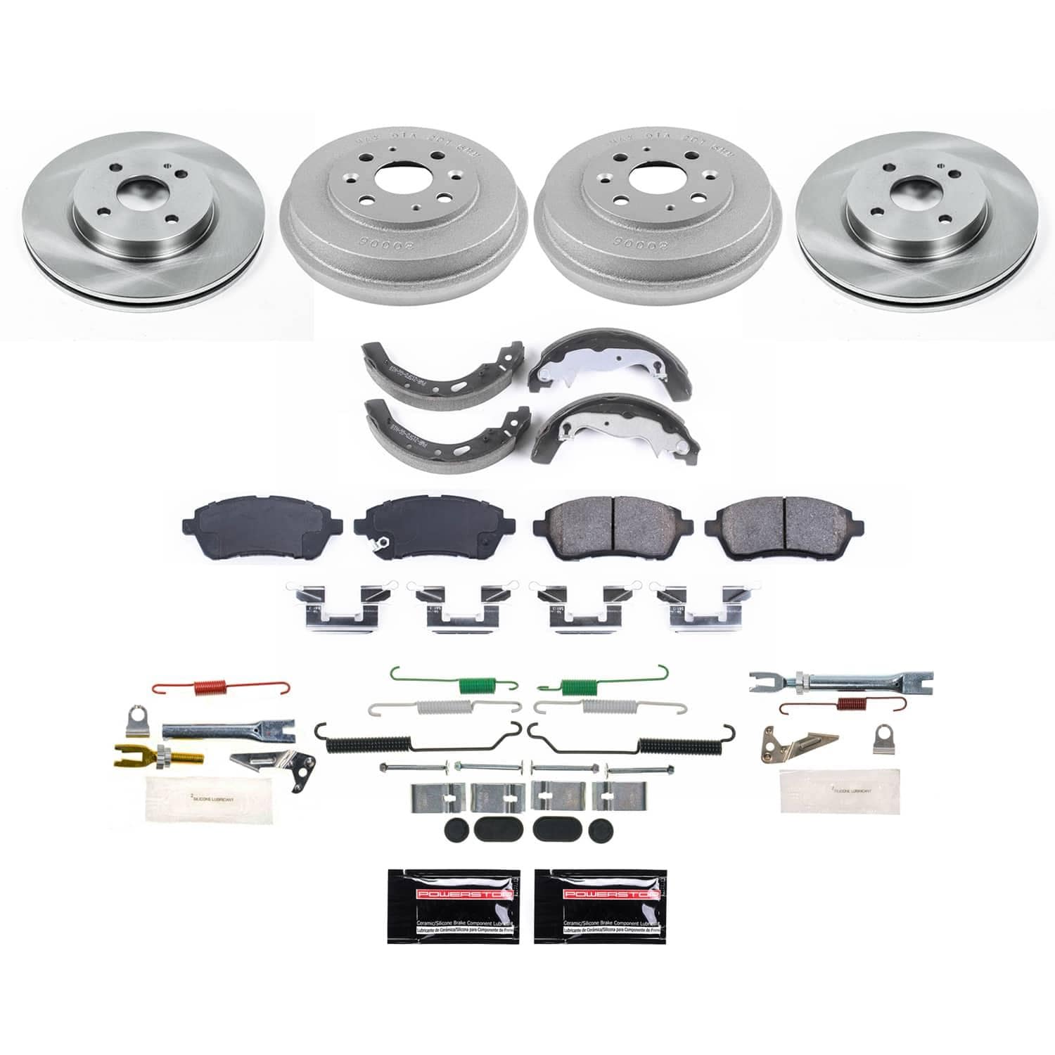 PowerStop Disc Brake Pad and Rotor / Drum Brake Shoe and Drum Kit ...