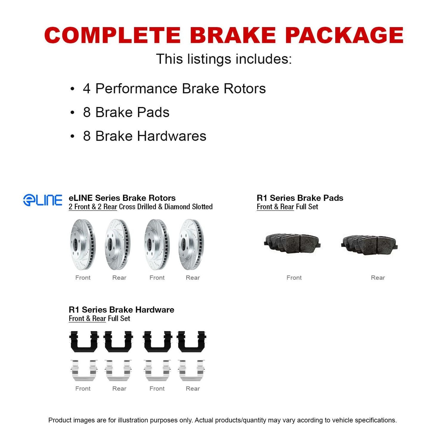 ホビーラホビーレ カランコ SA WE-HH0033A 現状品 R1 Performance Brake Pads / Rotors Kit CEC.42085.02 | AutoZone