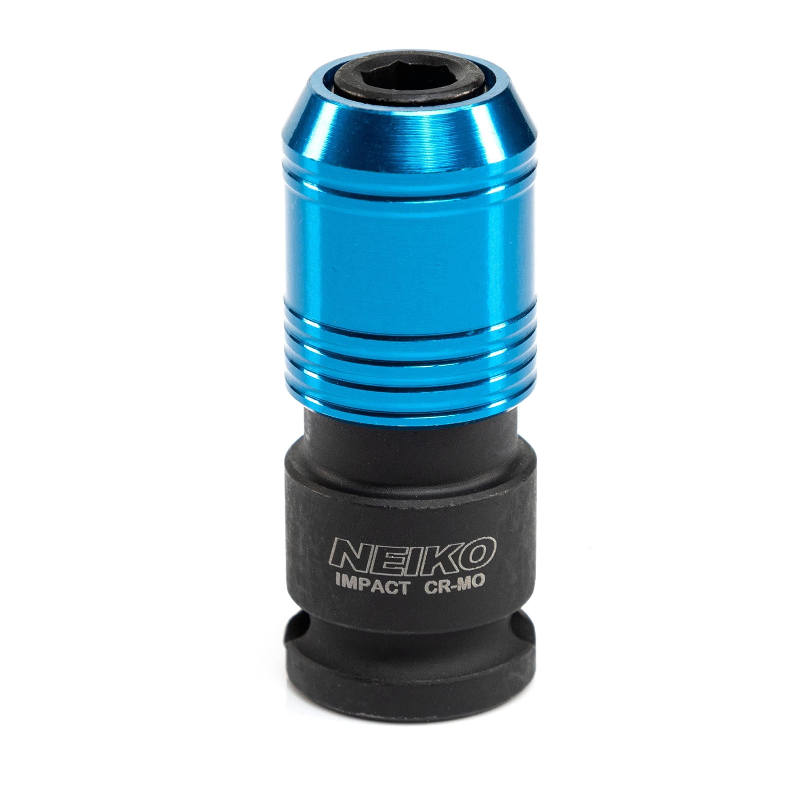 NEIKO 3/8in Drive Female to 1/4in Hex Chuck Converter, Cr-Mo