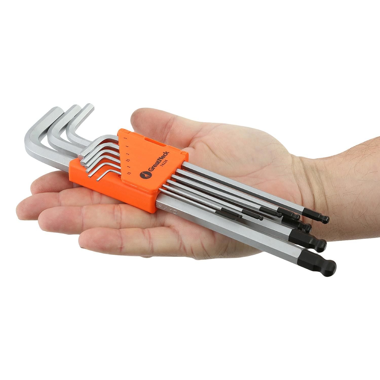 Great Neck Metric 9-in-1 T Handle Hex Key Set | AutoZone