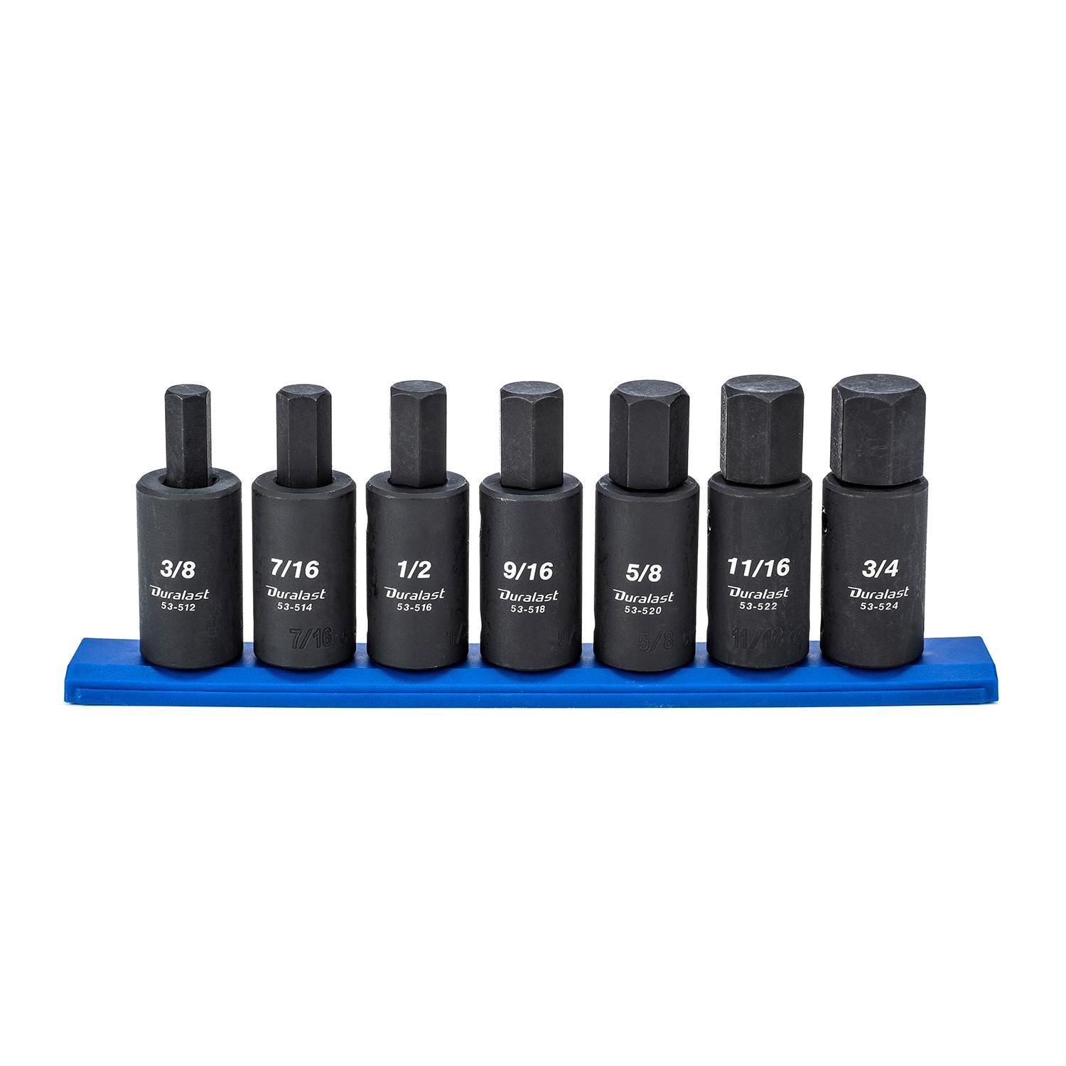 Duralast SAE Impact Hex Bit Socket Set 7 Piece | AutoZone