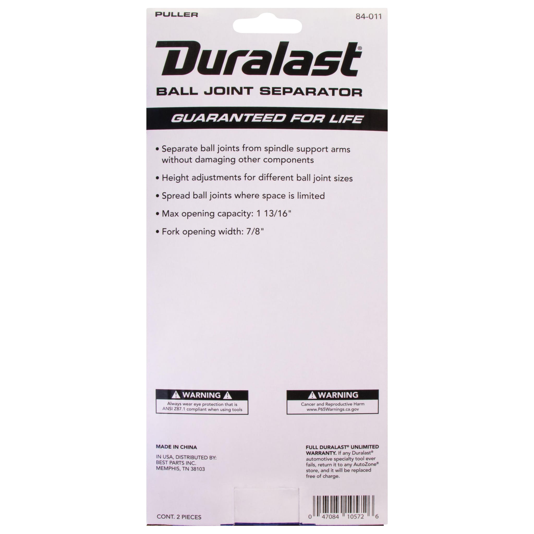 Duralast Ball Joint Separator 84-011