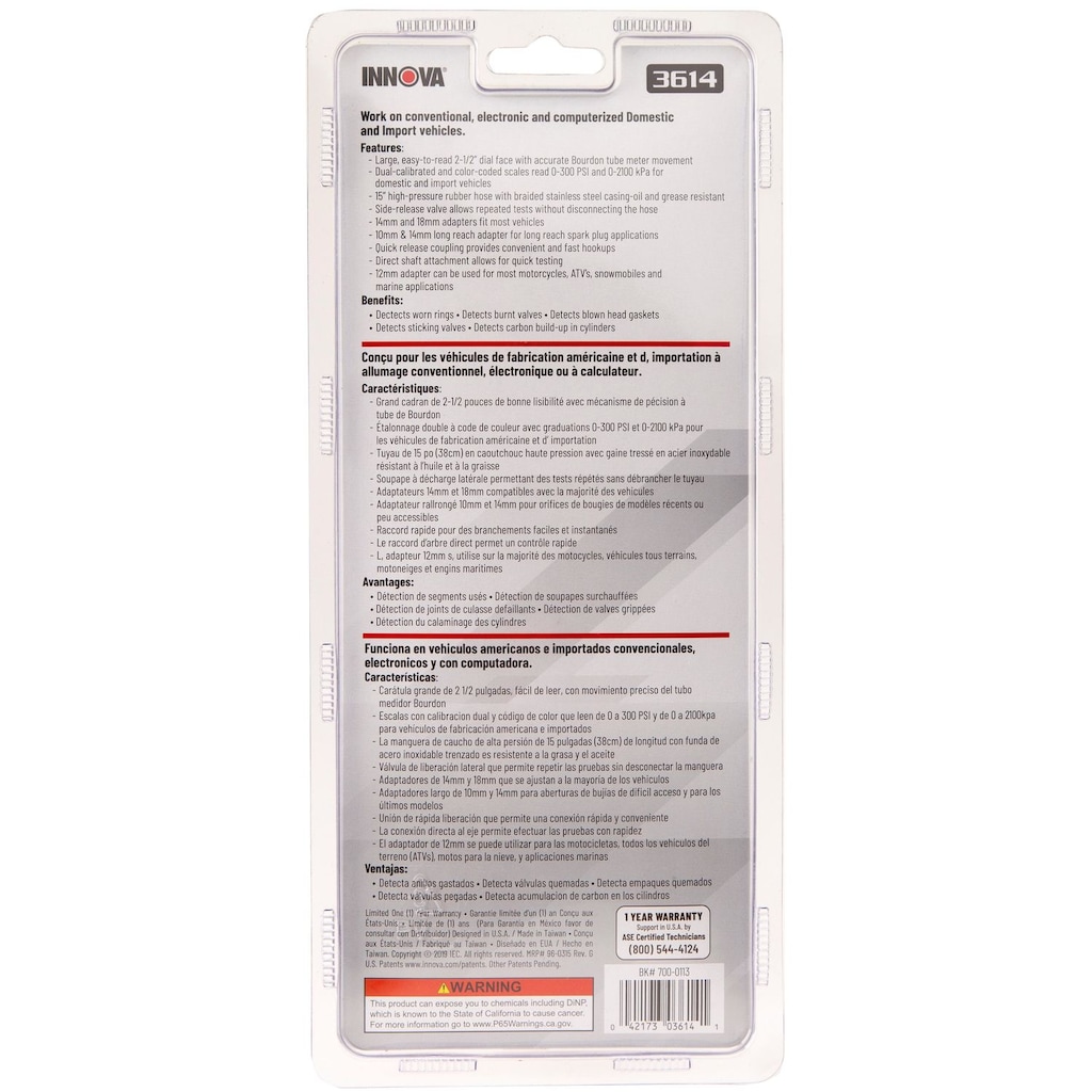 Innova Compression Tester PLUS 3614 | AutoZone