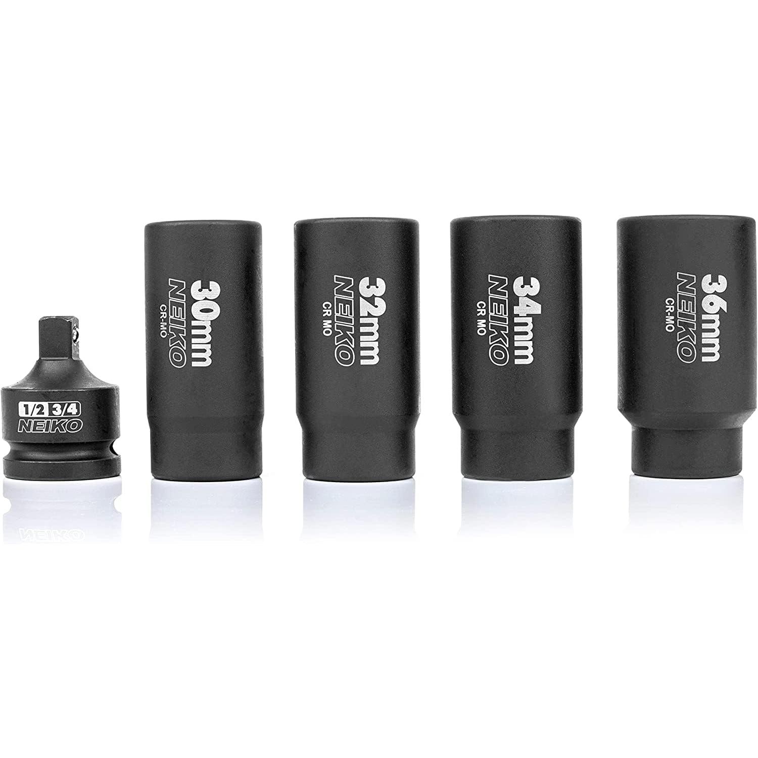 NEIKO 1/2in Drive Metric 30mm-36mm, Cr-Mo, 12-Point Axle Nut