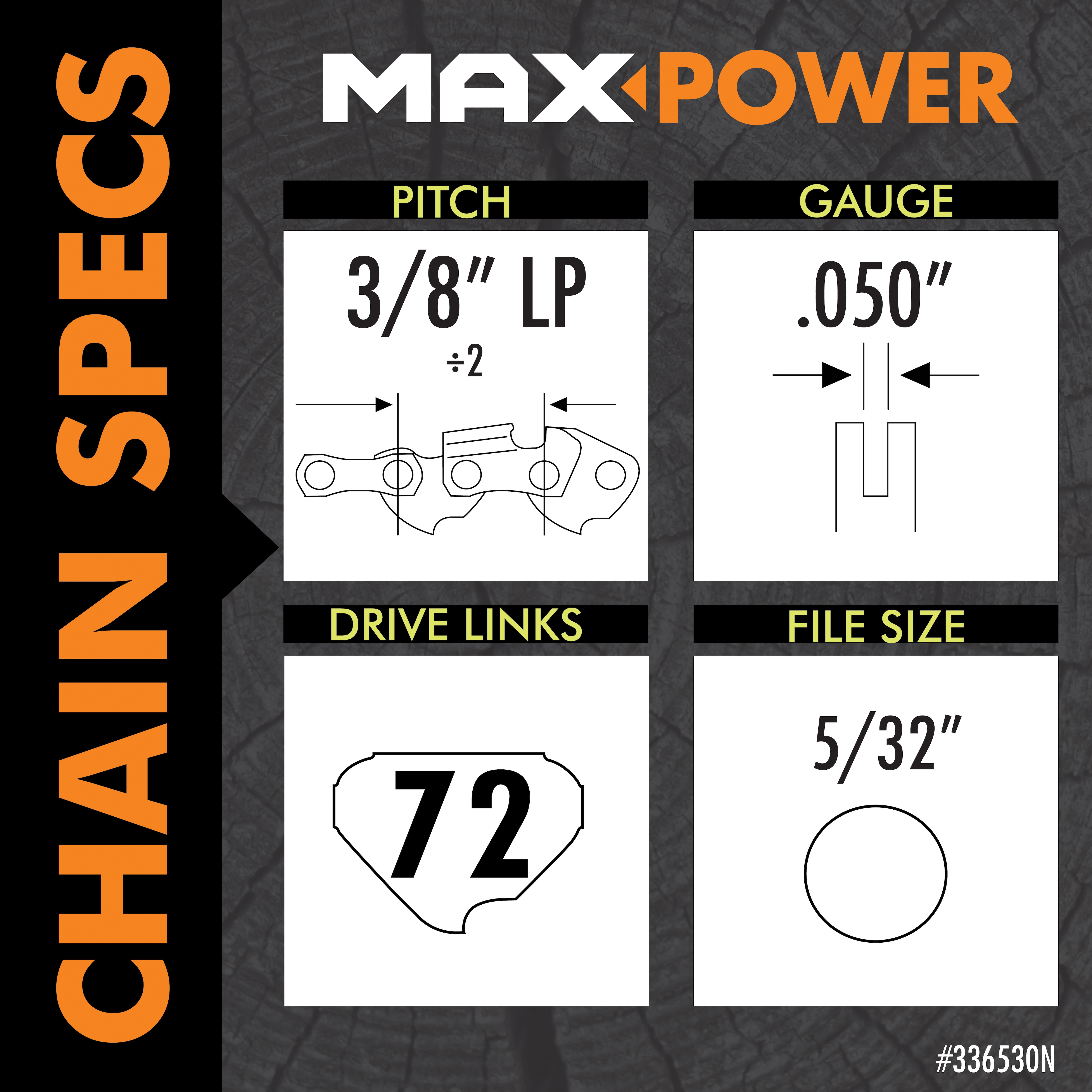 MaxPower Chainsaw Chain 336530N | AutoZone
