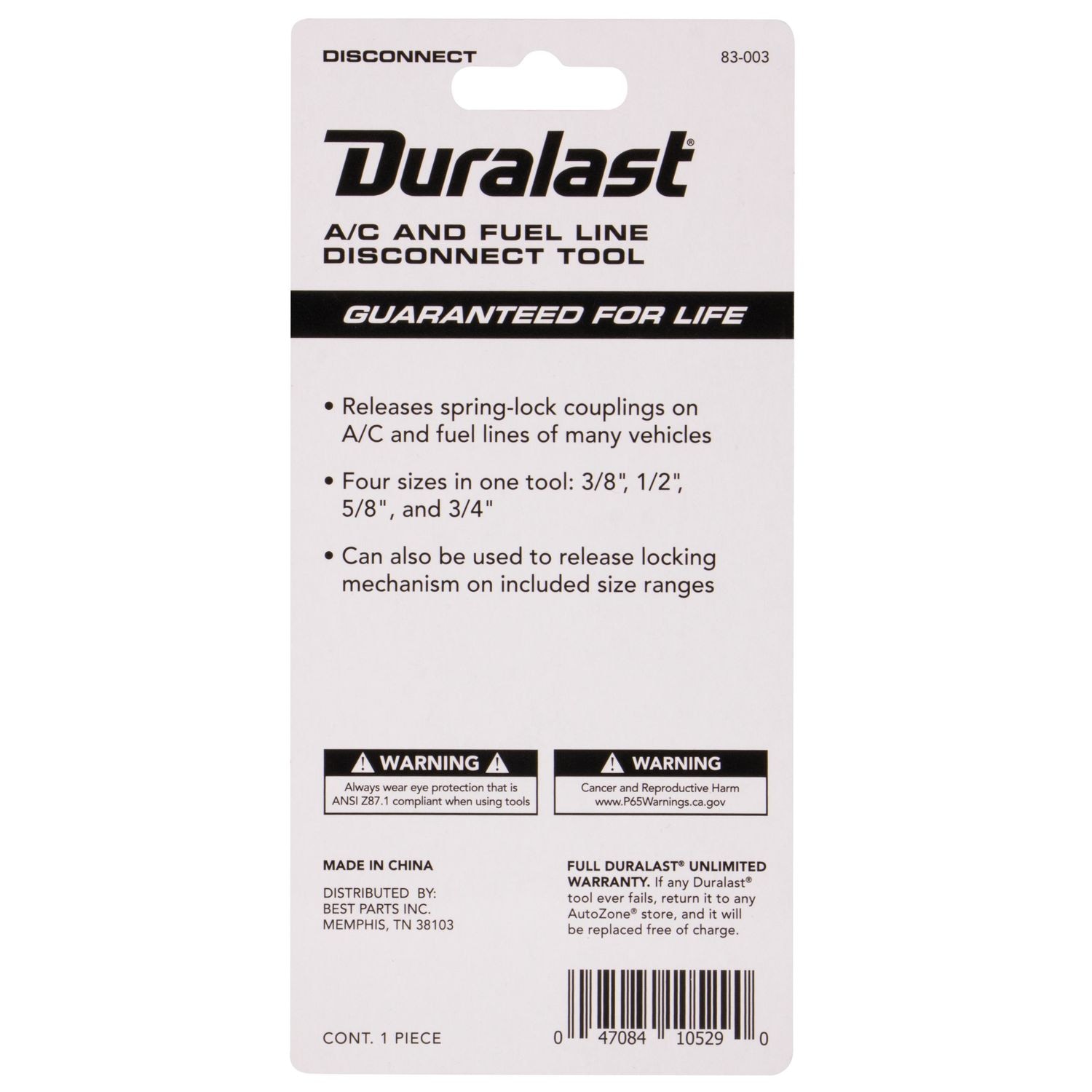 Duralast Disconnect Tool Set 4 Piece